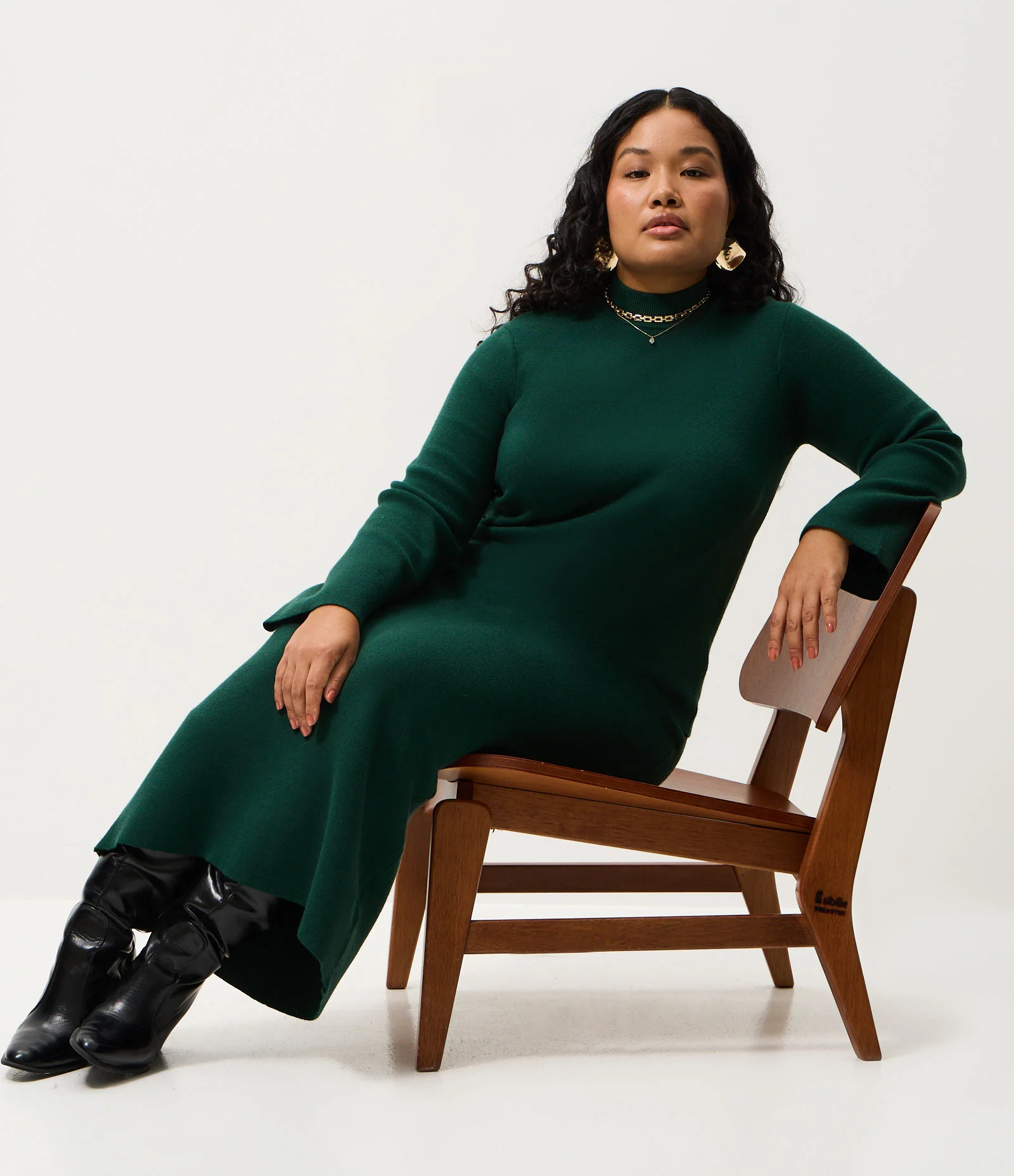 Suéter em Tricô Fino com Manga Flare Curve & Plus Size Verde 2