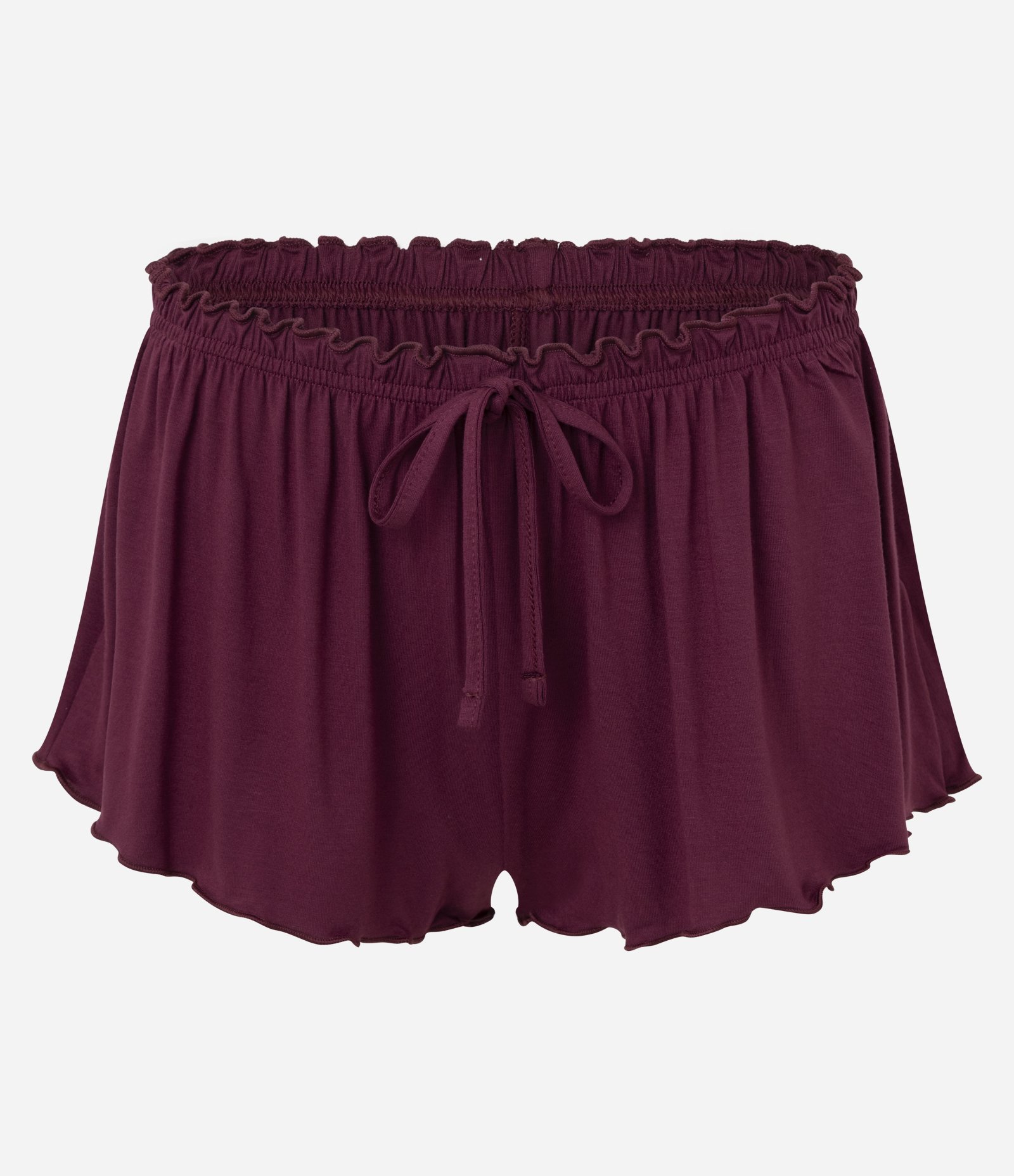 Pijama Curto em Viscolycra com Estampa de Cereja Branco/Vinho 7