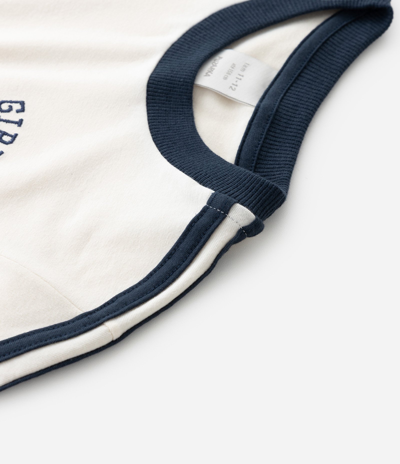 Camiseta Baby Look Infantil com Bordado de Laço – Tam 5 a 14 Anos Off White 6