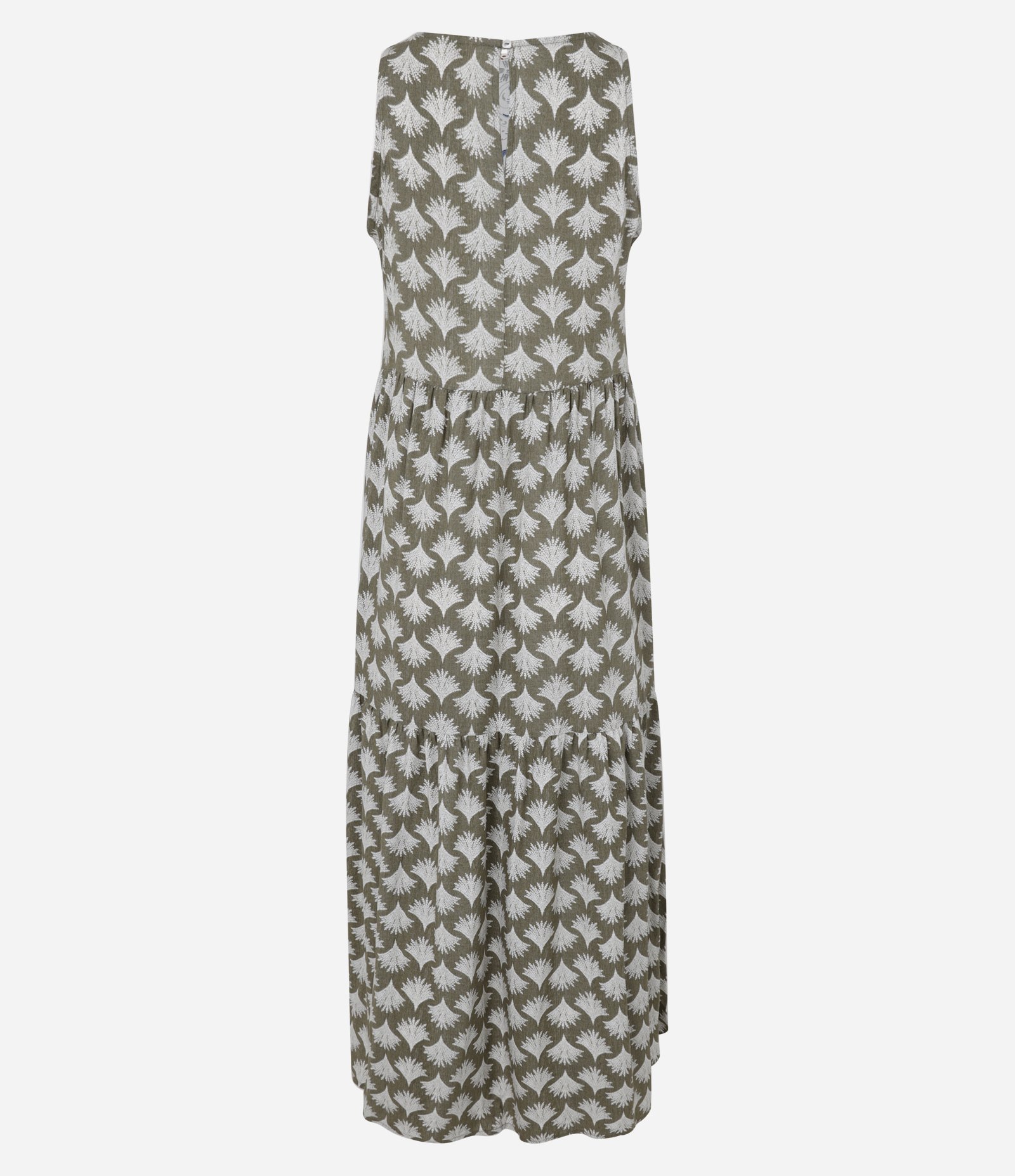 Vestido Evasê em Viscose sem Manga Cinza 7