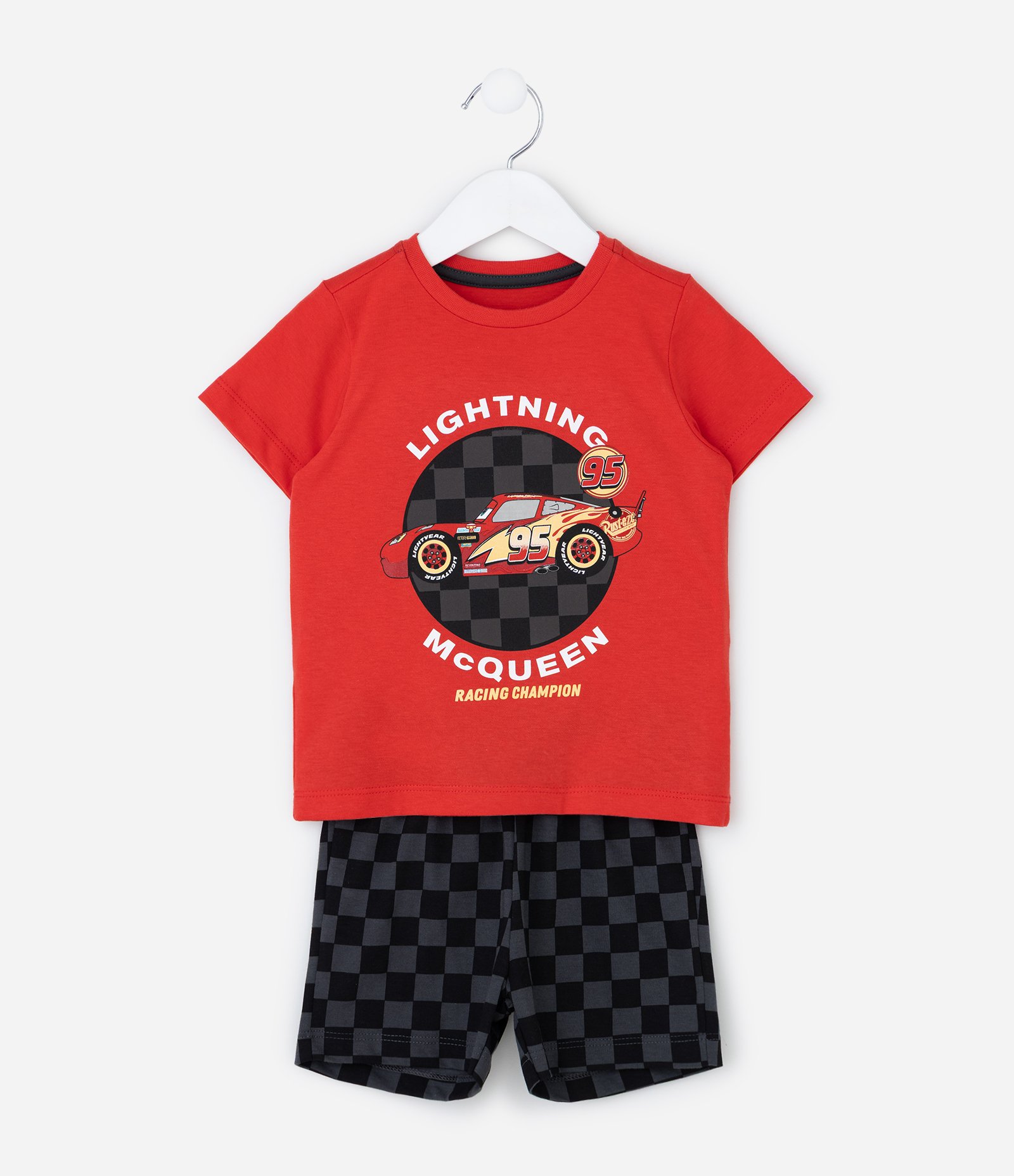 Pijama Infantil com Estampa Lightning McQueen – Tam 2 a 6 Anos Vermelho/Preto 1