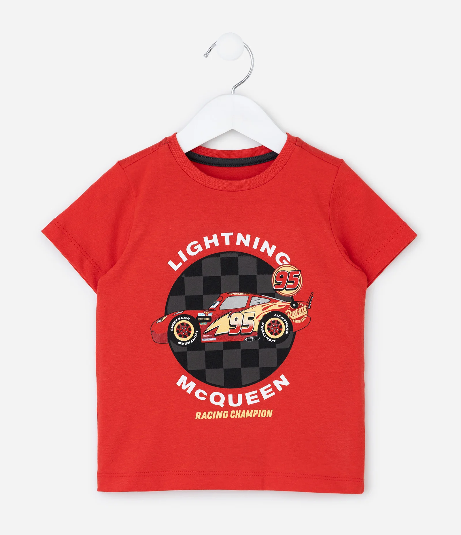 Pijama Infantil com Estampa Lightning McQueen – Tam 2 a 6 Anos Vermelho/Preto 2
