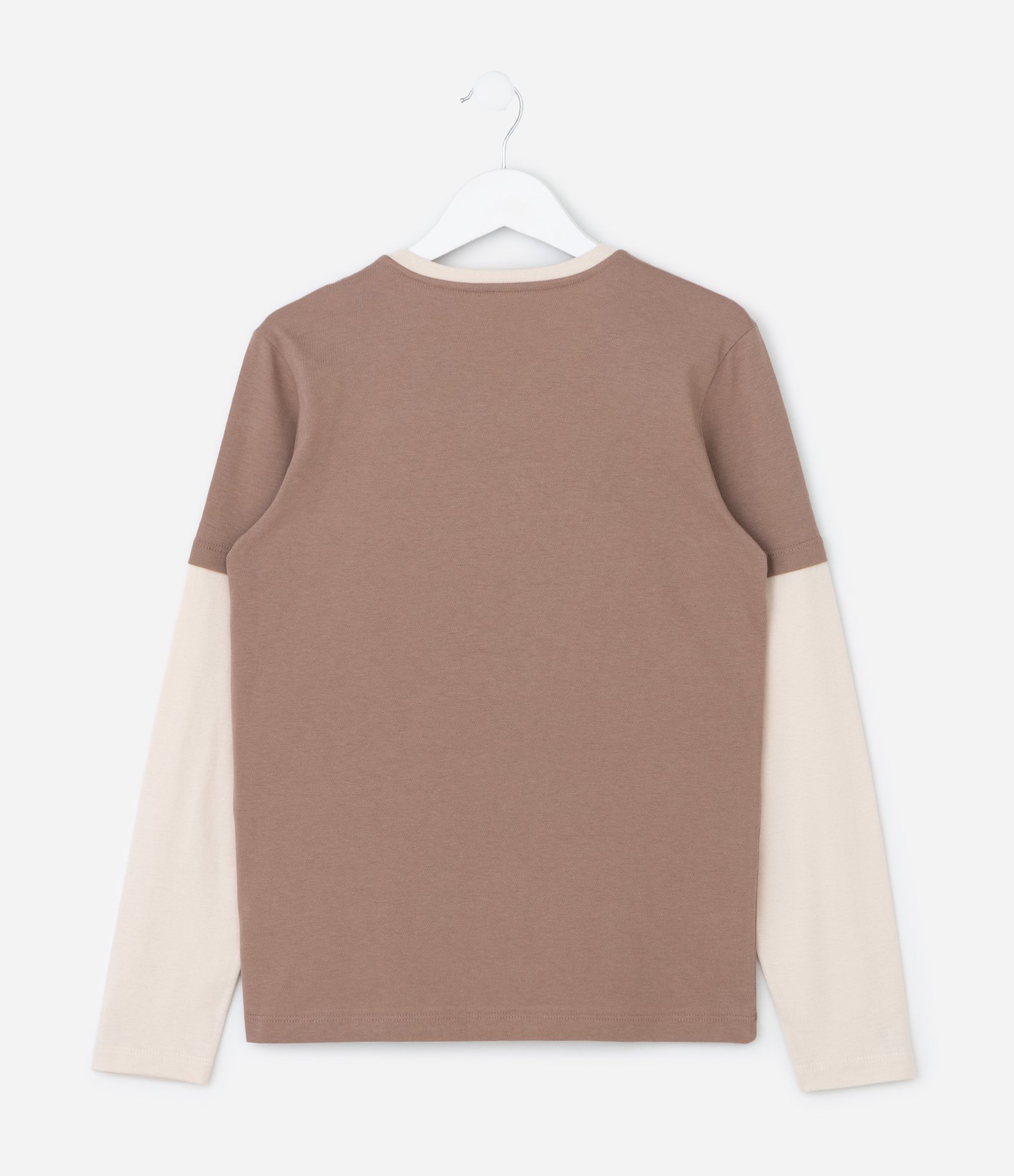 Pijama Infantil do Garfield com Mangas Contrastante – Tam 5 a 14 Anos Marrom 3