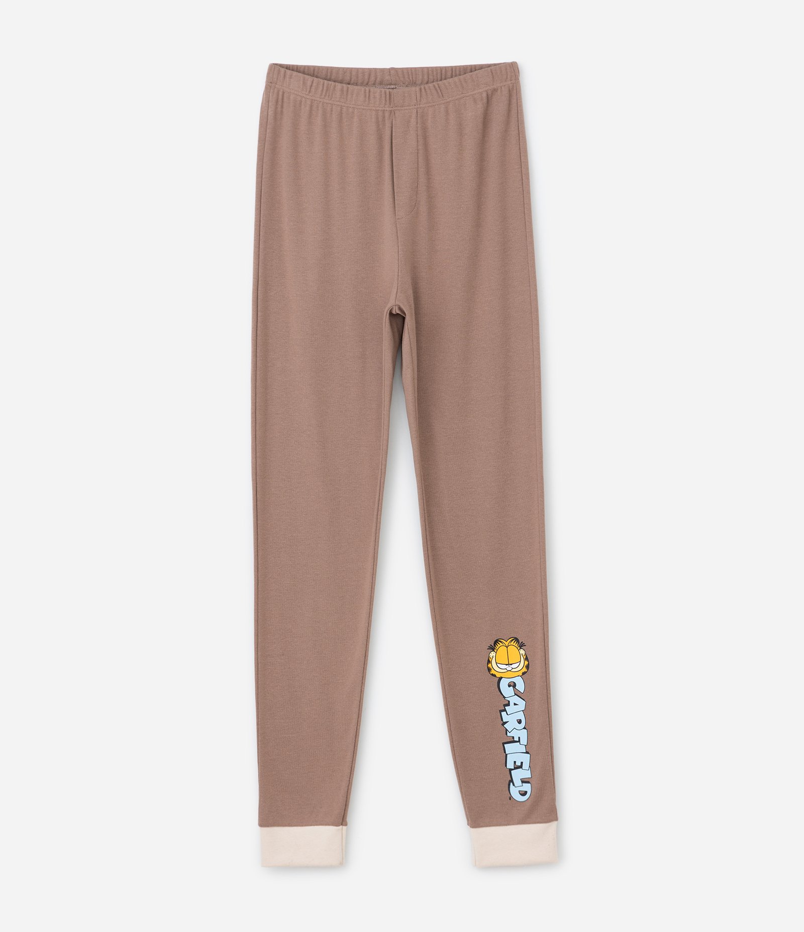 Pijama Infantil do Garfield com Mangas Contrastante – Tam 5 a 14 Anos Marrom 4