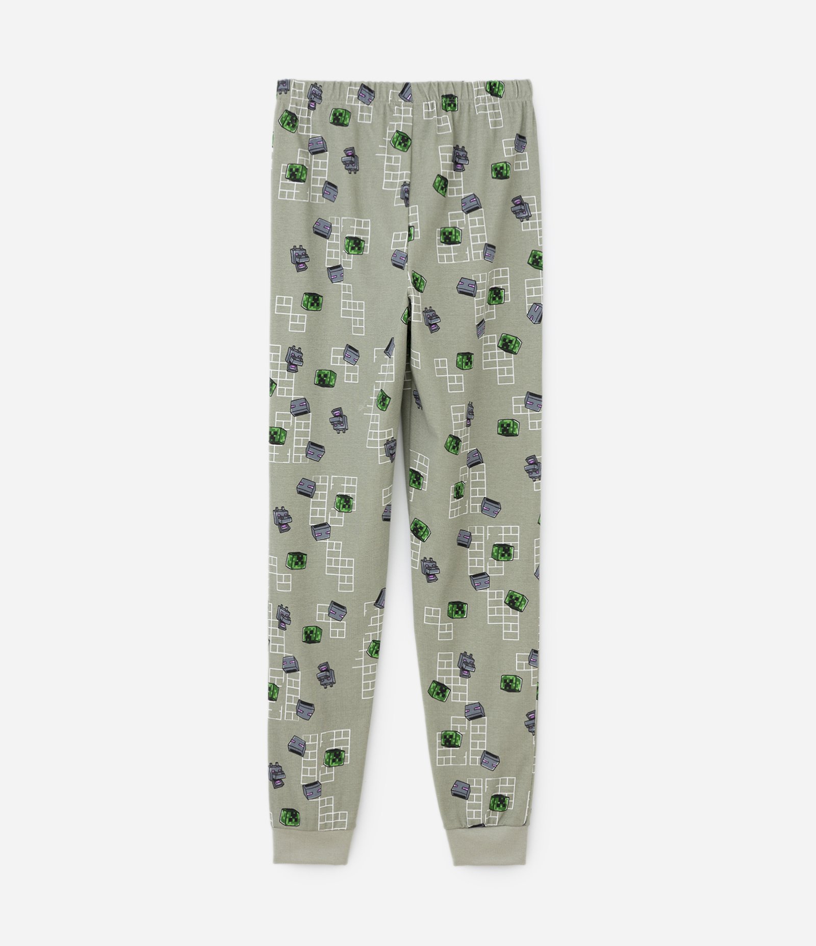 Pijama Infantil com Estampa Minecraft  – Tam 5 a 14 Anos Cinza 5