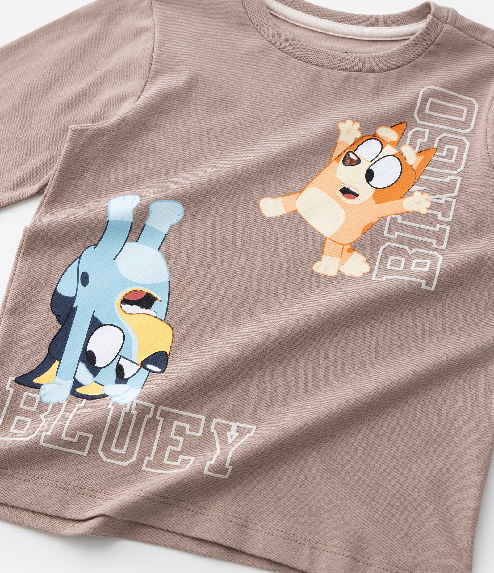 Pijama Infantil com Estampa Bluey e Bingo – Tam 2 a 8 Anos Marrom/Azul 11