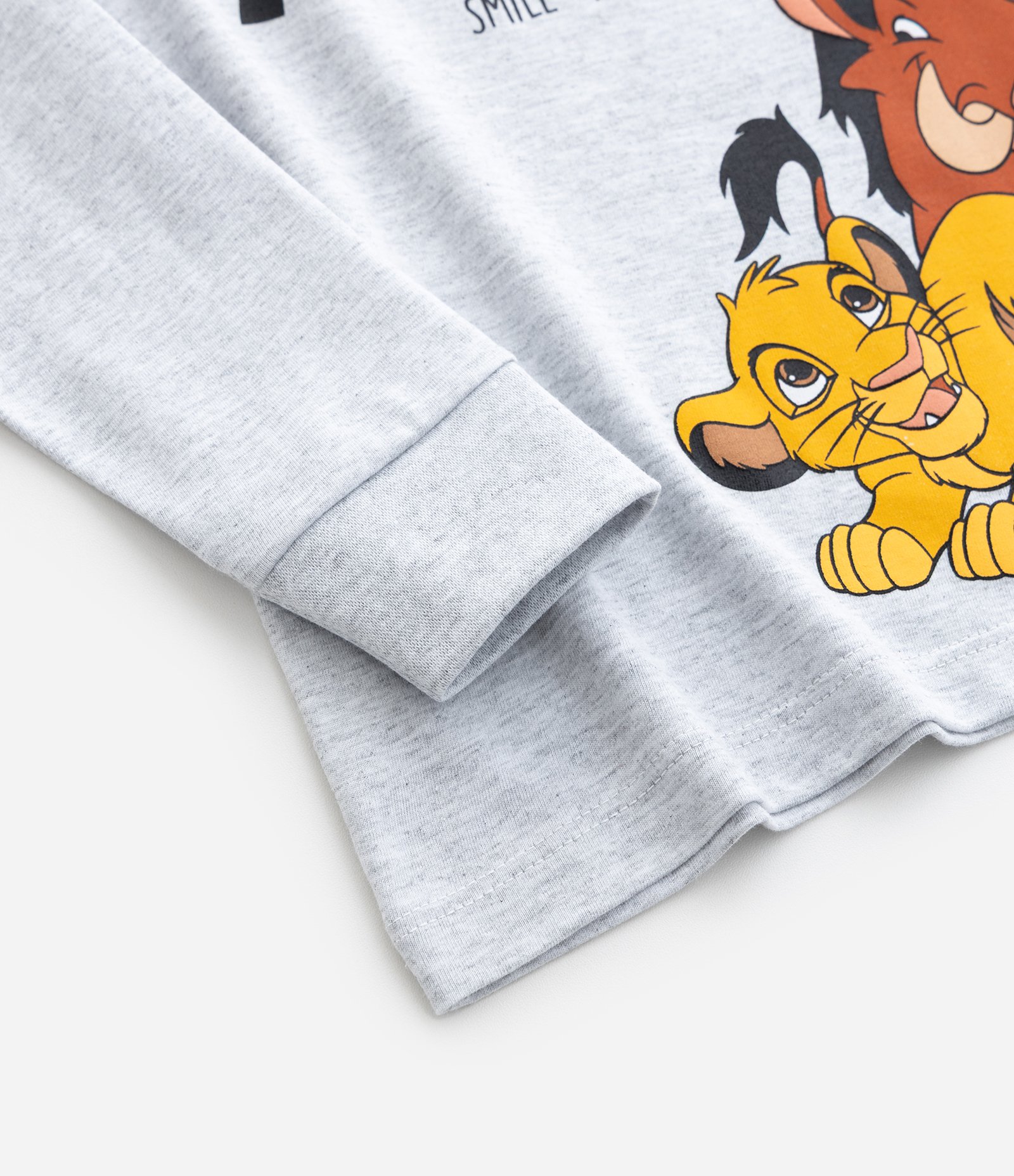Pijama Infantil Longo com Estampa Rei Leão – Tam 1 a 4 Anos Cinza Claro 6