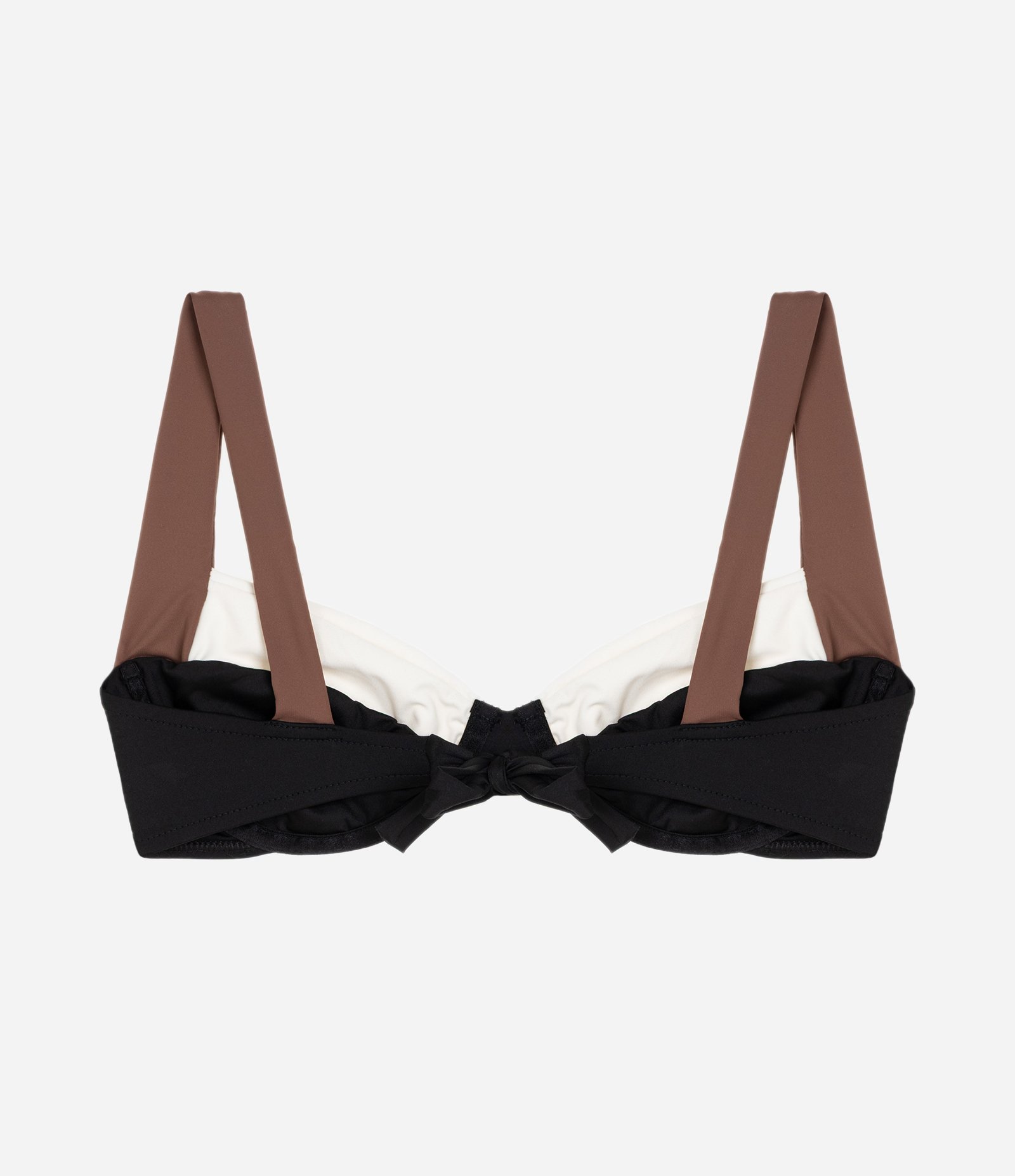 Biquíni Top Bandeau com Estampa Color Block Preto 6