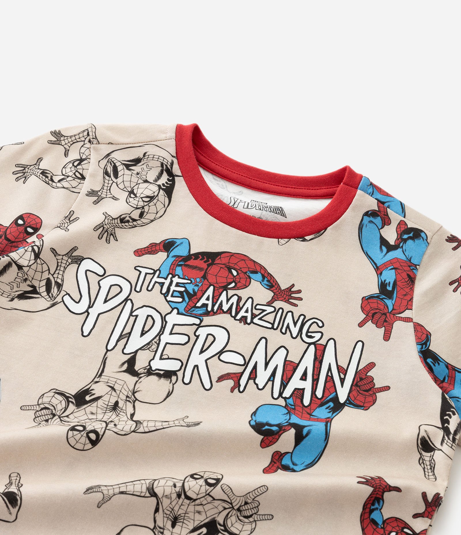 Pijama Infantil  com Estampa Spider-Man – Tam 3 a 10 Anos Bege 8