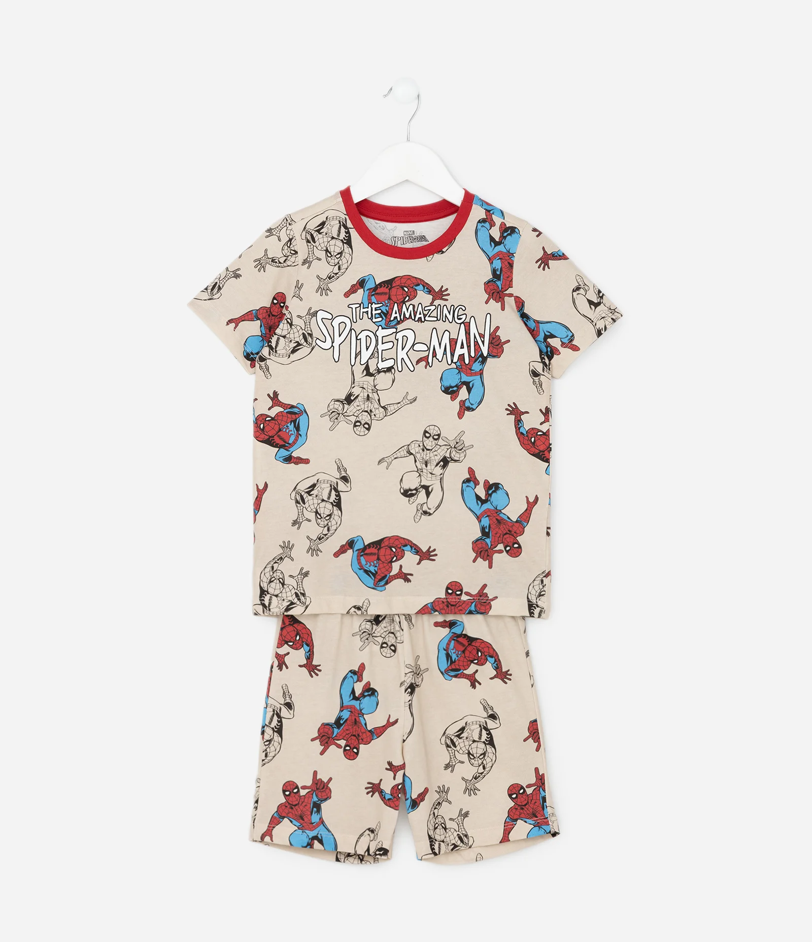 Pijama Infantil  com Estampa Spider-Man – Tam 3 a 10 Anos Bege 1