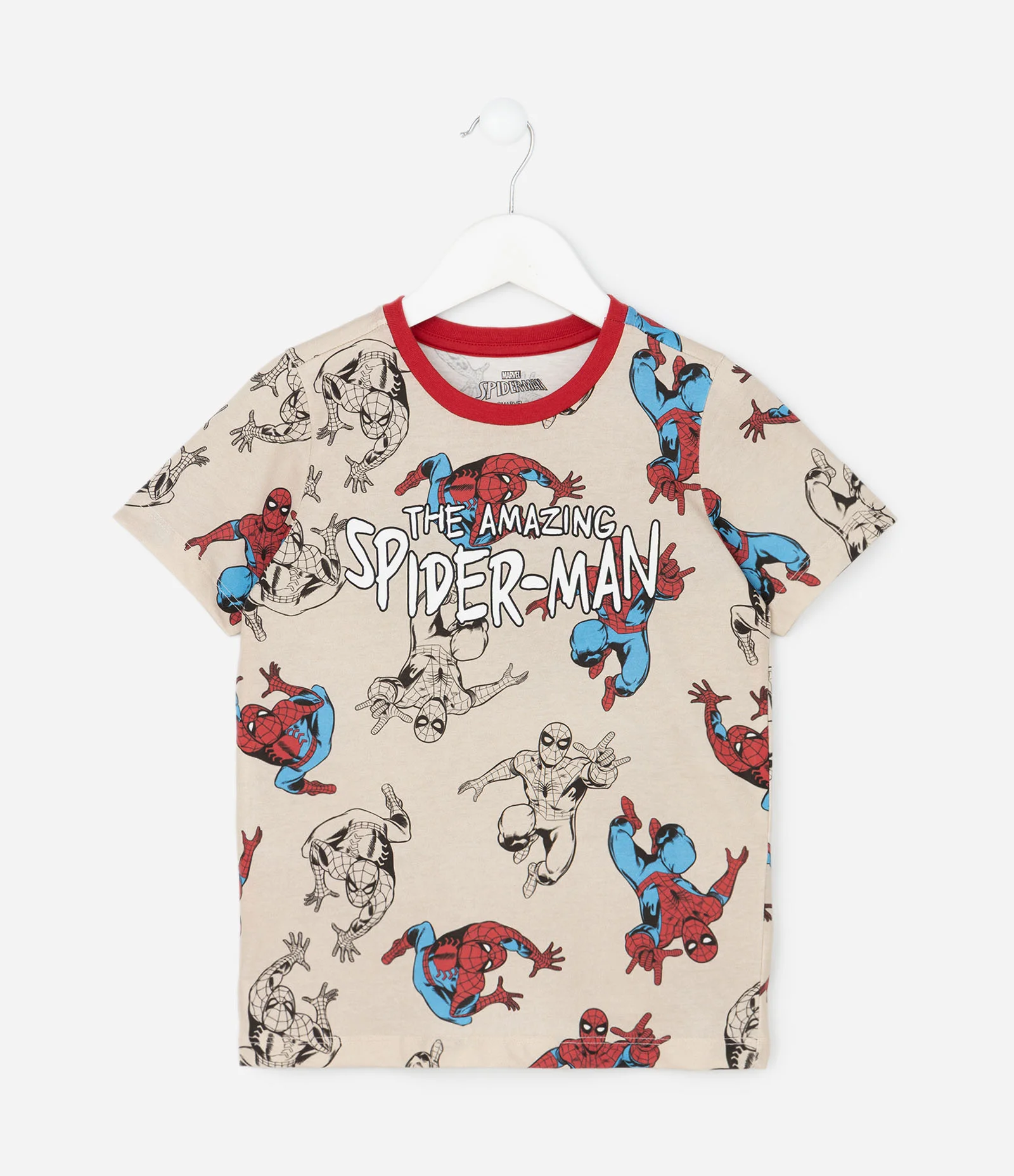 Pijama Infantil  com Estampa Spider-Man – Tam 3 a 10 Anos Bege 2