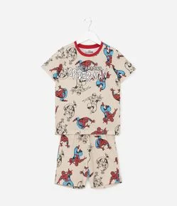 Pijama Infantil  com Estampa Spider-Man – Tam 3 a 10 Anos