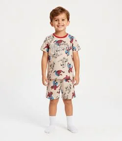 Pijama Infantil  com Estampa Spider-Man – Tam 3 a 10 Anos