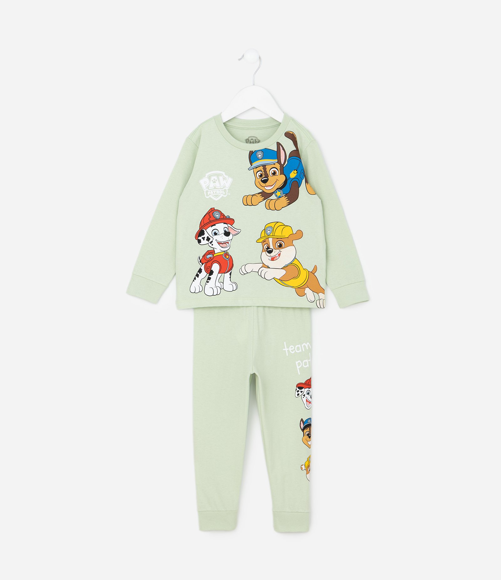 Pijama Infantil com Estampa Patrulha Canina – Tam 2 a 8 Anos Verde Claro 1
