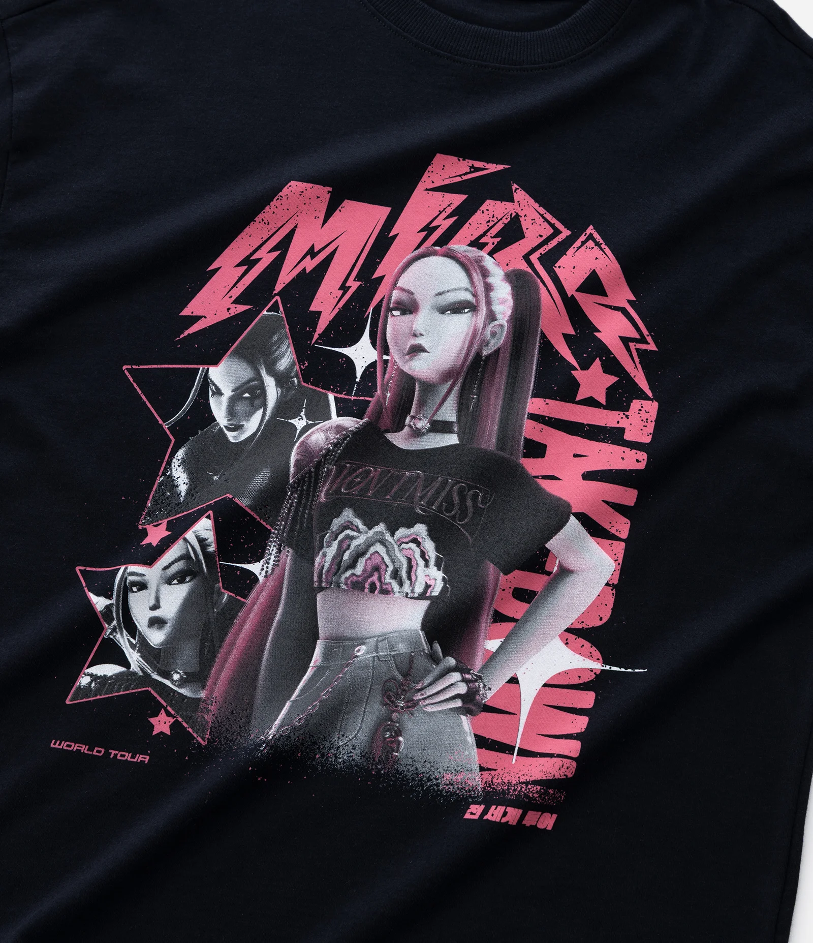 Camiseta Infantil com Estampa Mira Guerreiras do Kpop – Tam 5 a 16 Preto 4