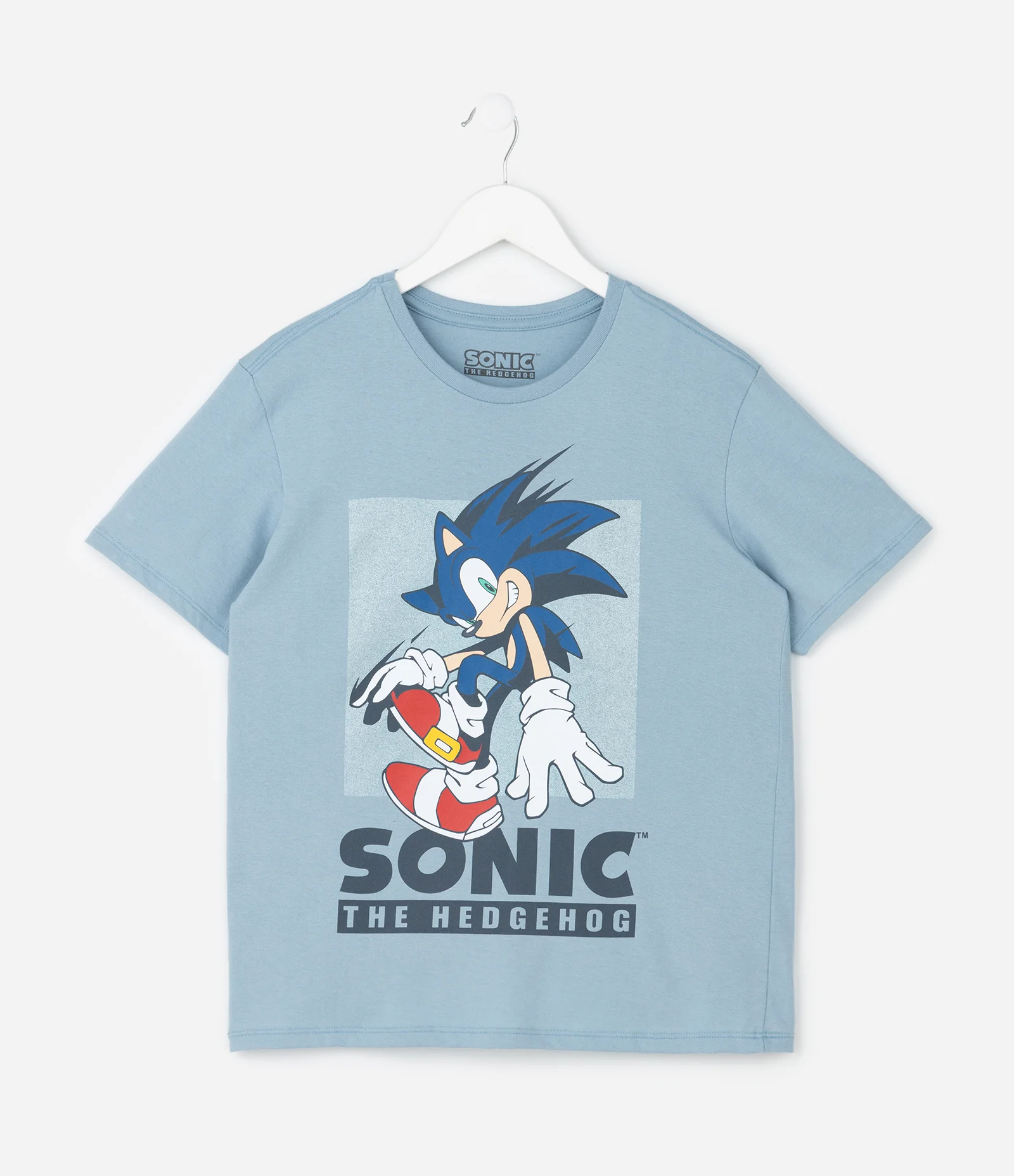 Pijama Infantil Longo com Estampa Sonic - Tam 5 ao 16 Azul/Cinza 3