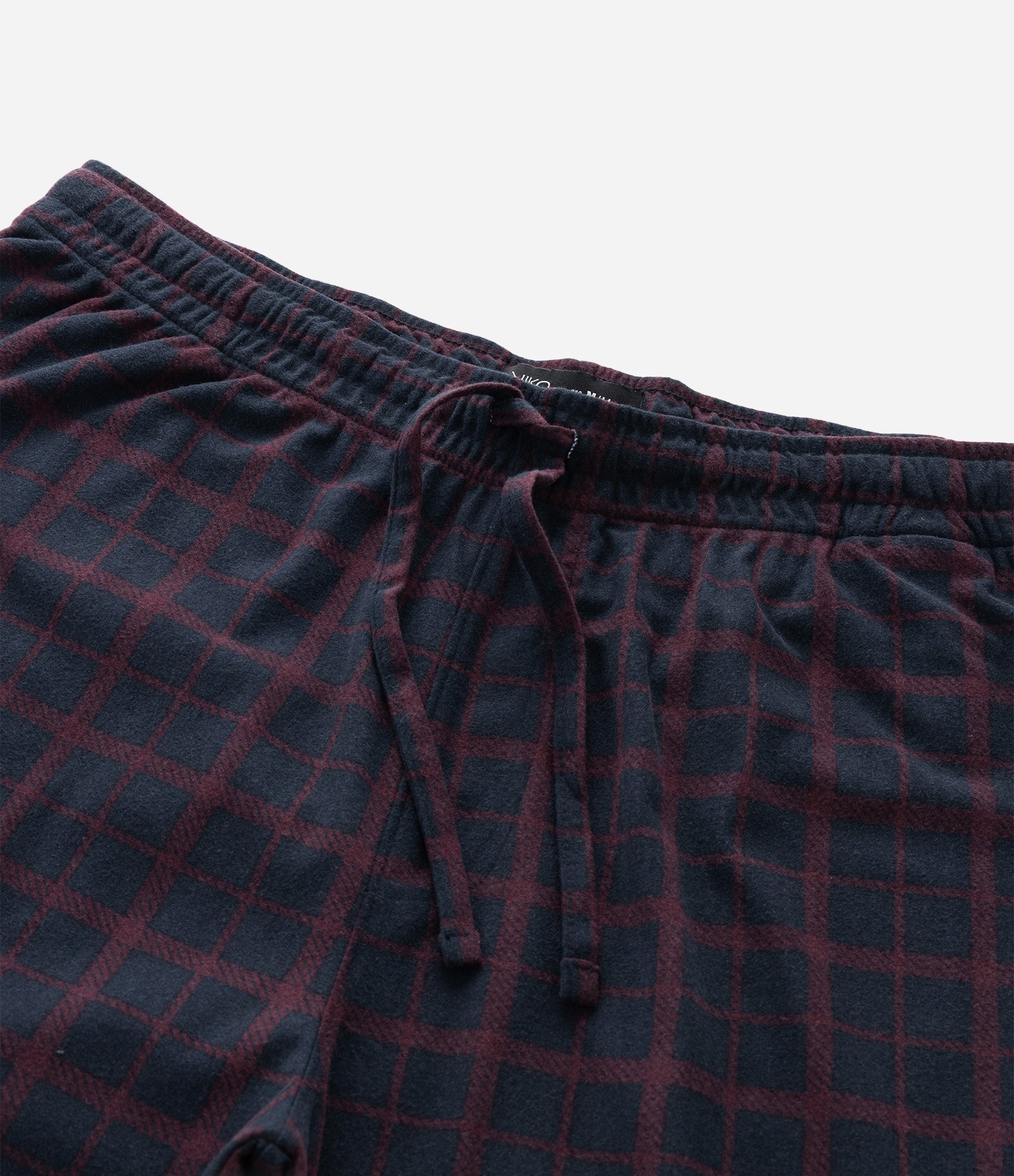 Calça de Pijama Jogger em Plush Xadrez Vermelho 10