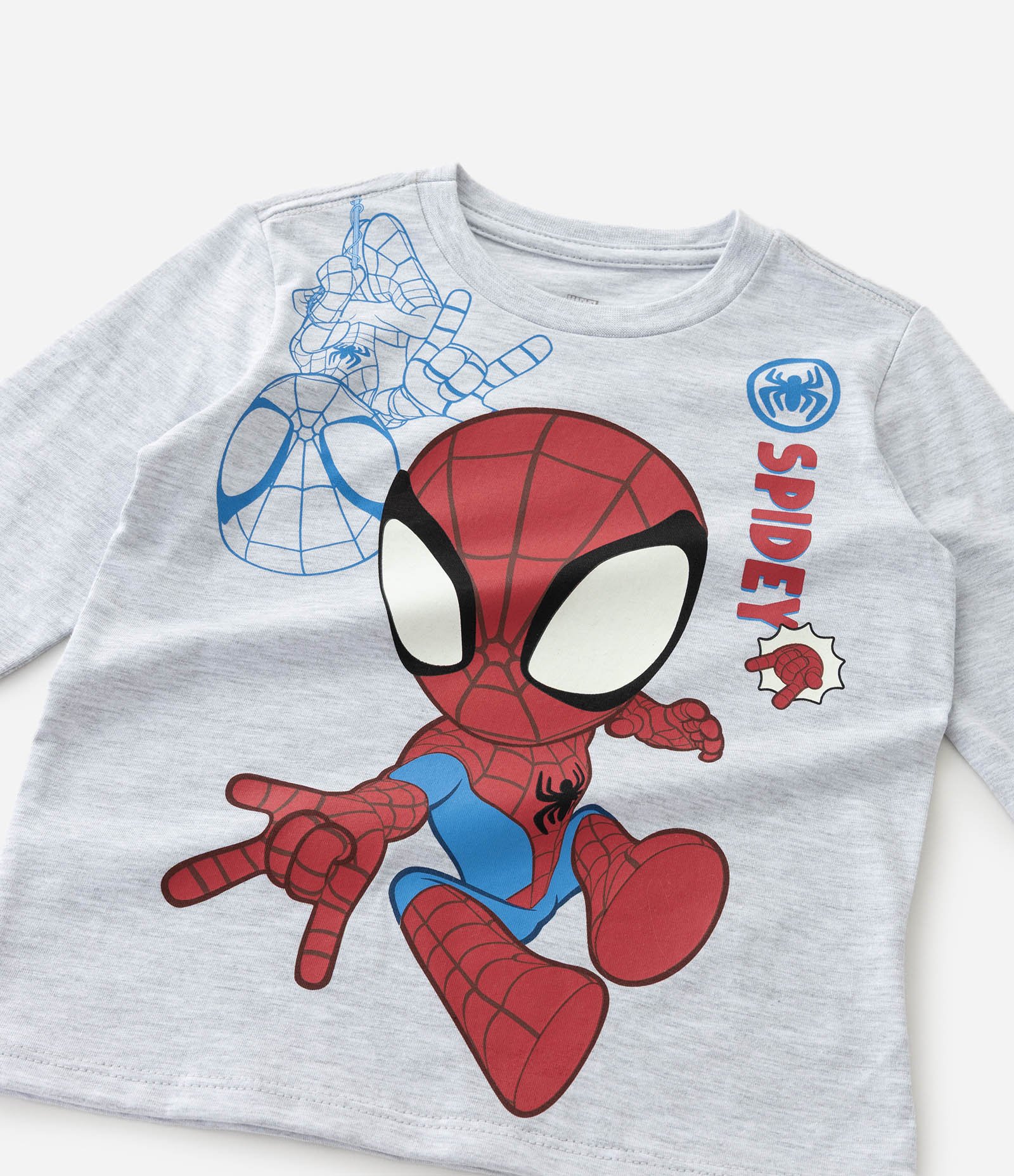 Pijama Infantil Longo com Estampa Spidey Man – Tam 2 A 8 Anos Cinza/Vermelho 11