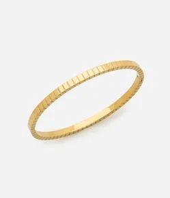 Bracelete Aço Inoxidável a Prova D'água com Textura Canelada