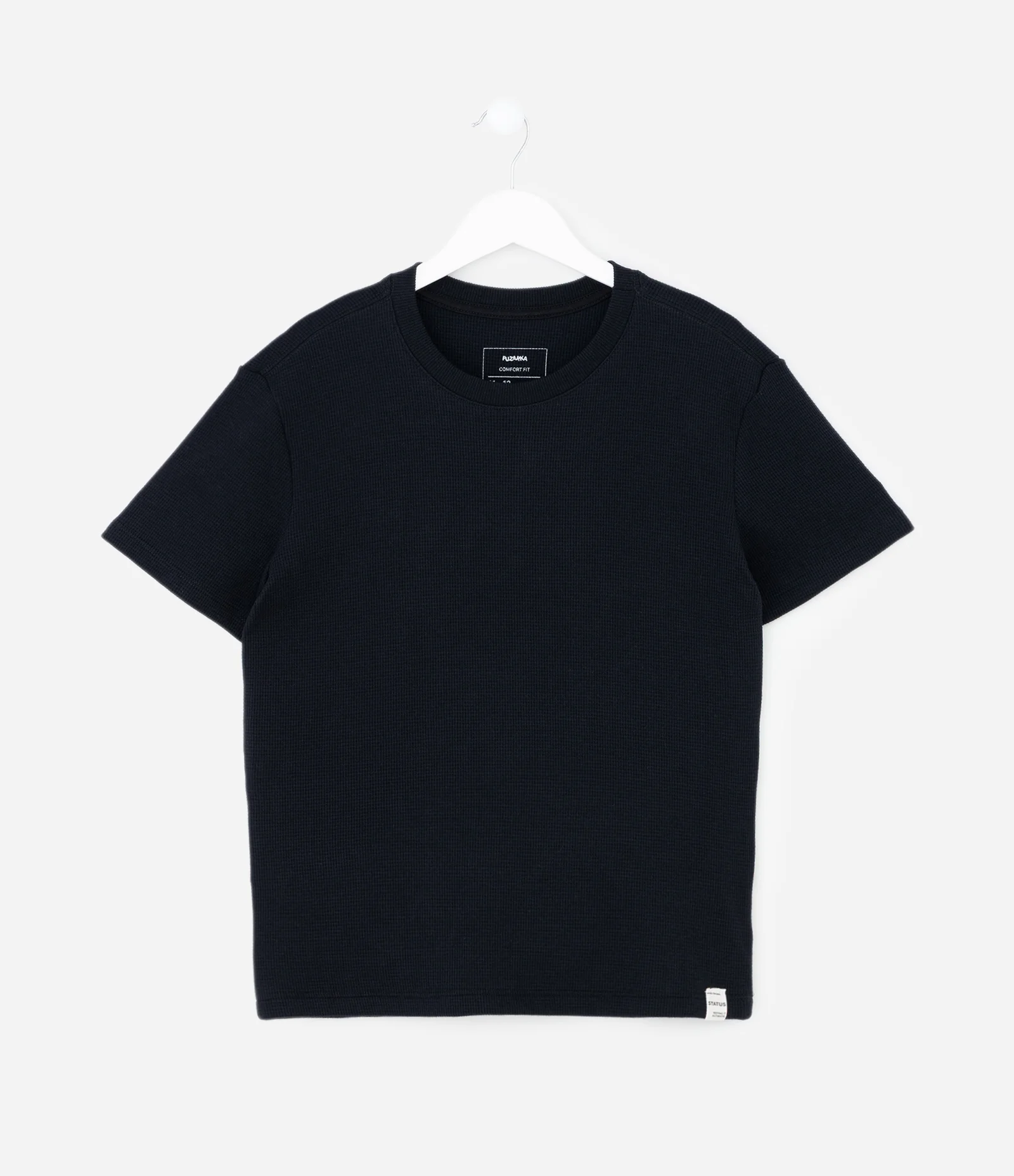 Camiseta Infantil Texturizada com Gola Redonda – Tam 5 a 14 Anos Preto 2