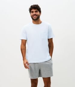 Pijama Curto Algodão com Textura Waffle