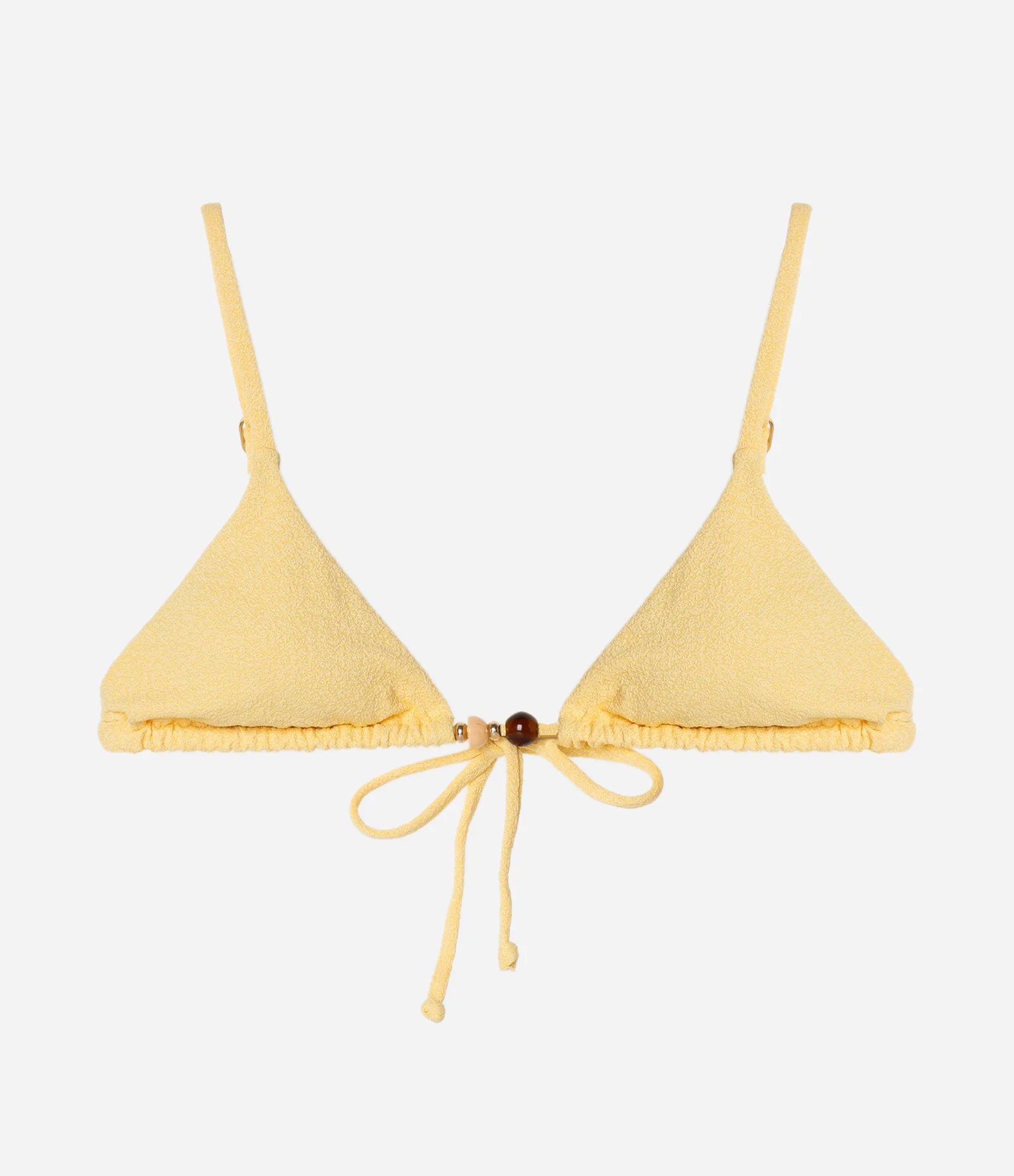 Biquíni Top Cortininha com Textura e Aviamentos Amarelo 5