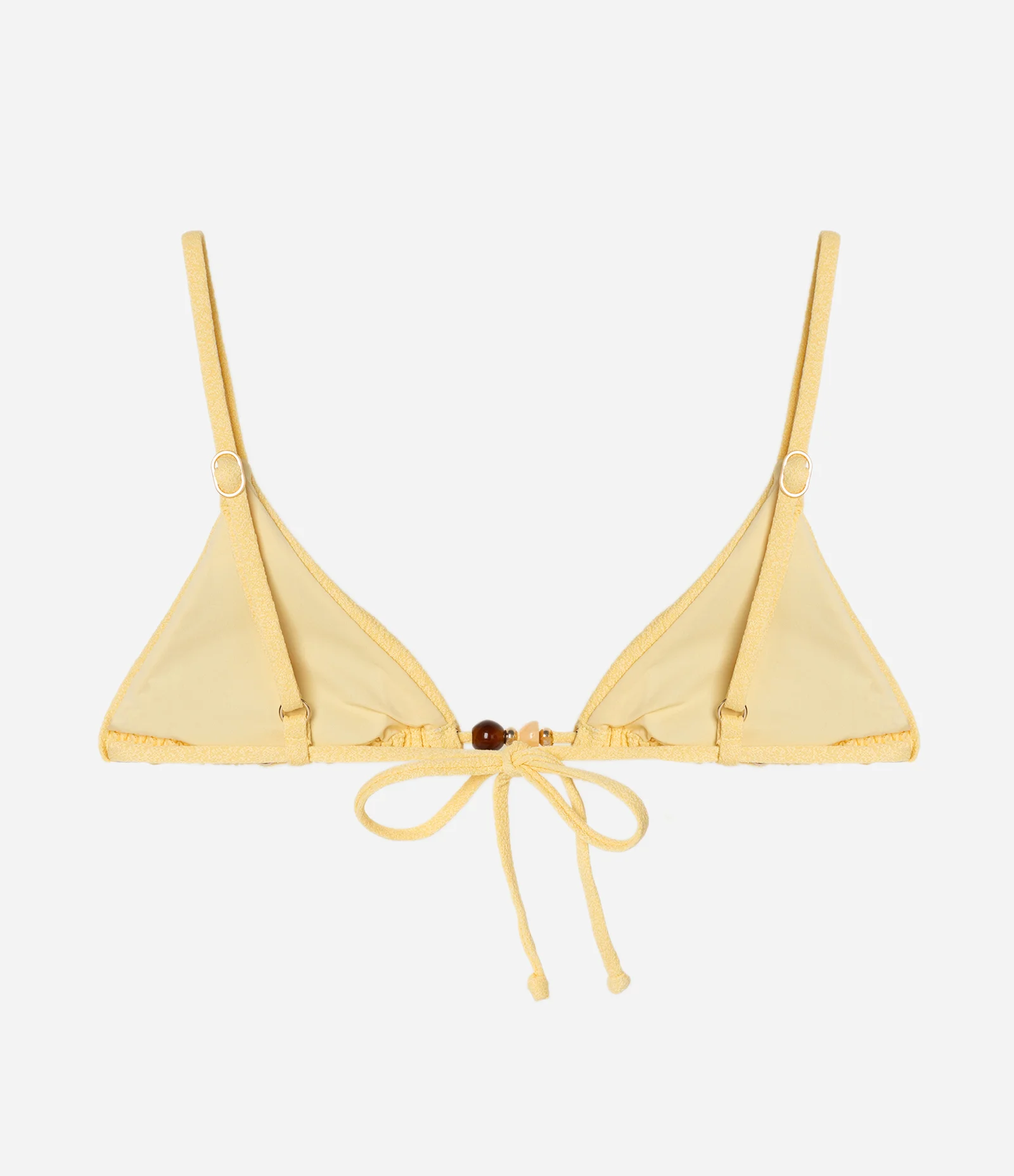 Biquíni Top Cortininha com Textura e Aviamentos Amarelo 6