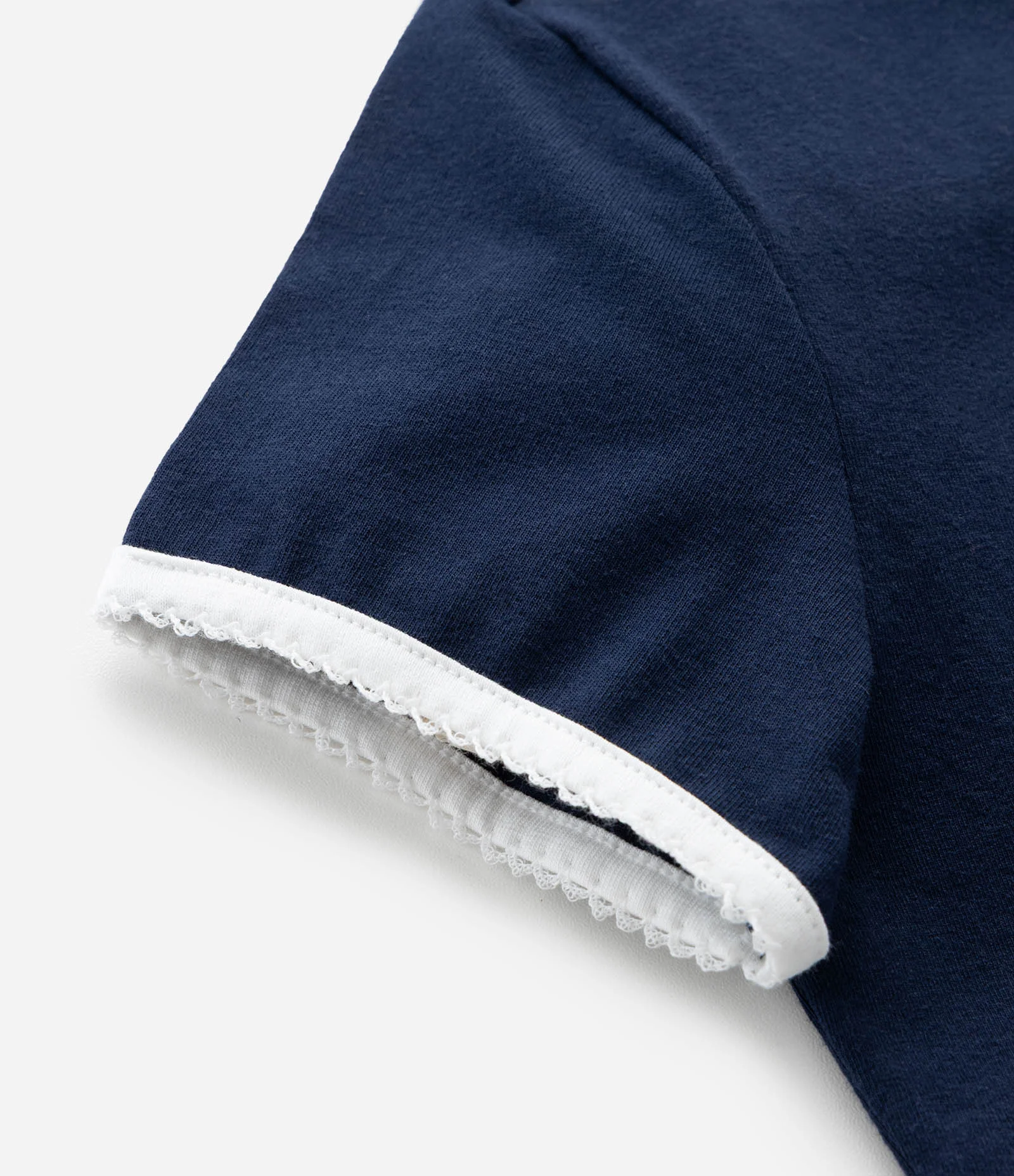 Camiseta  Baby Look com Estampa Lettering College League Azul Marinho 4