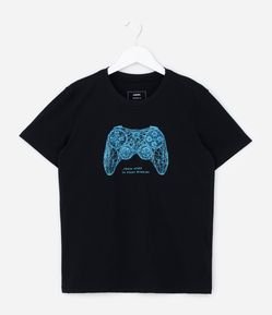 Camiseta Infantil com Estampa Gamer – Tam 5 a 14 Anos