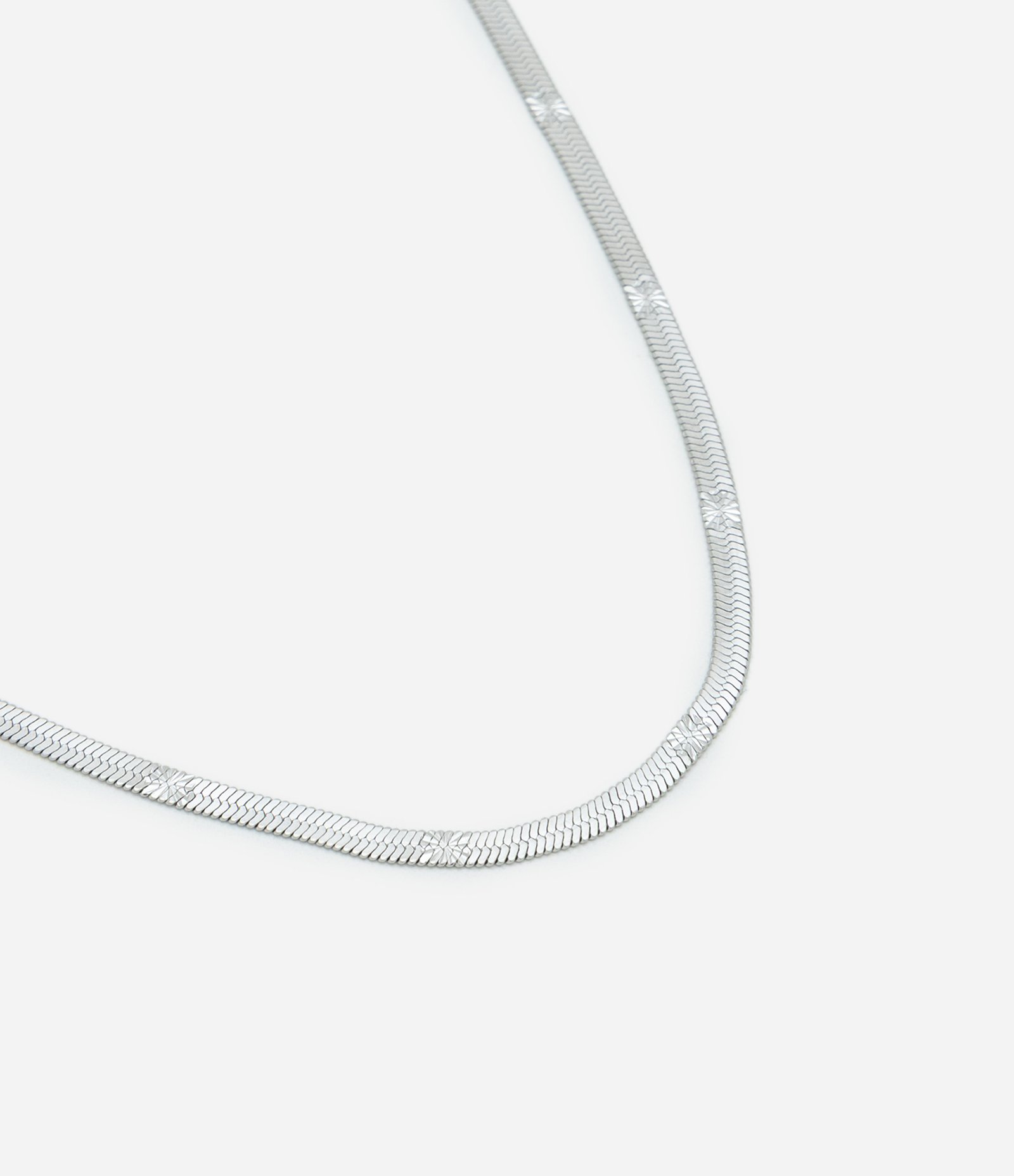 Colar em Aço Inoxidável a Prova D'água com Estrelinhas Gravadas Prata 1