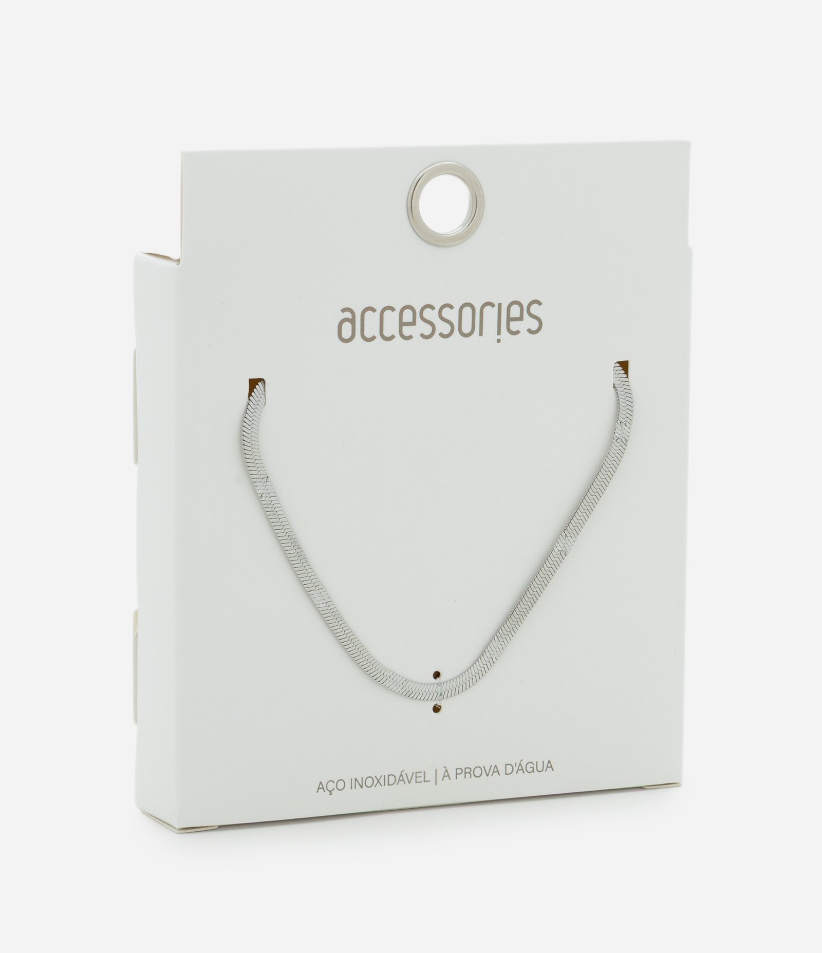 Colar em Aço Inoxidável a Prova D'água com Estrelinhas Gravadas Prata 3