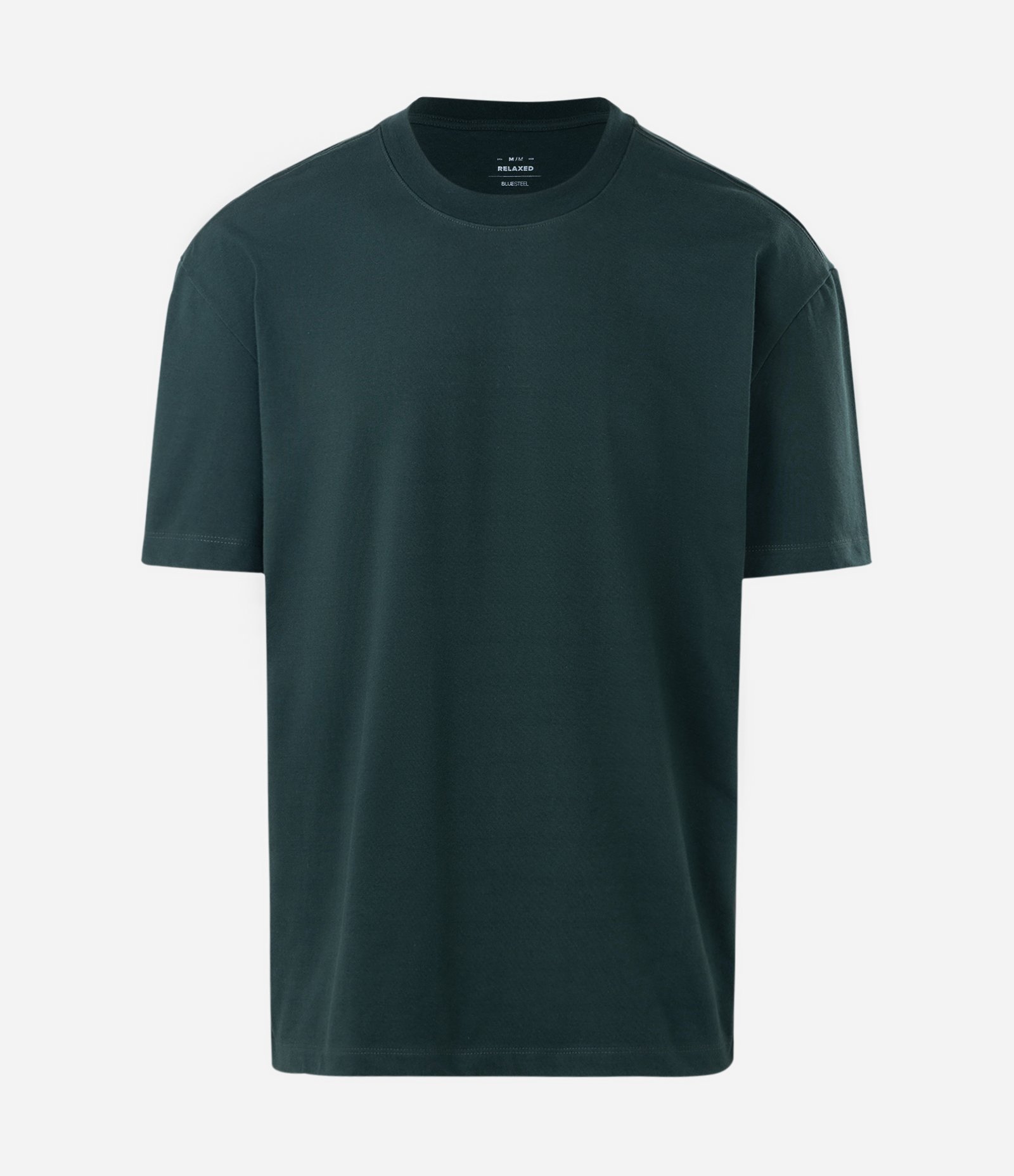 Camiseta Relaxed Básica em Malhão Verde Escuro 4