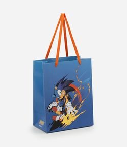 Embalagem de Presente Pequena com Estampa Sonic