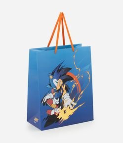 Embalagem de Presente Média com Estampa Sonic