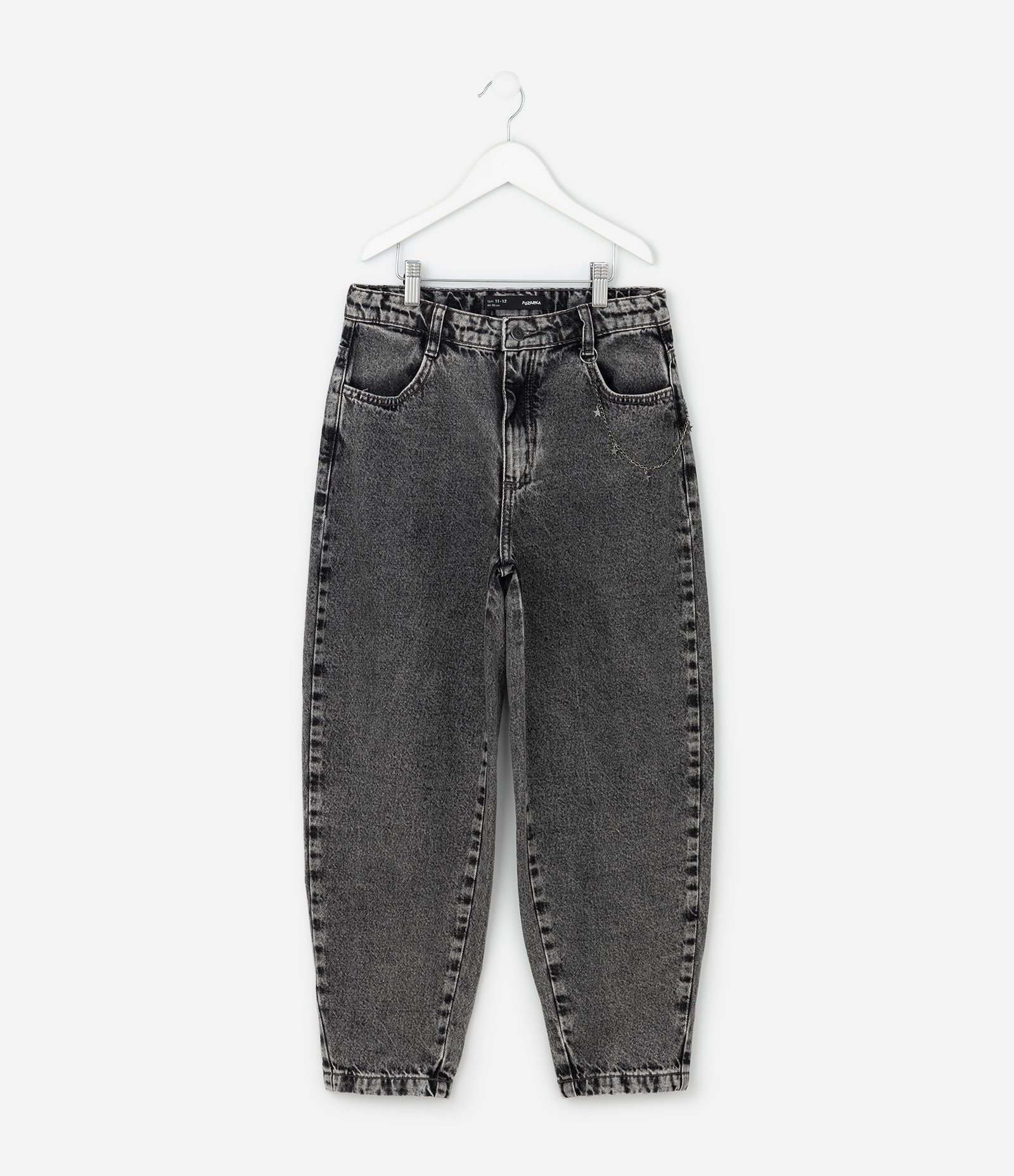 Calça Infantil Slouchy em Jeans com Correntinha de Estrelas – Tam 7 a 16 Anos Cinza 2