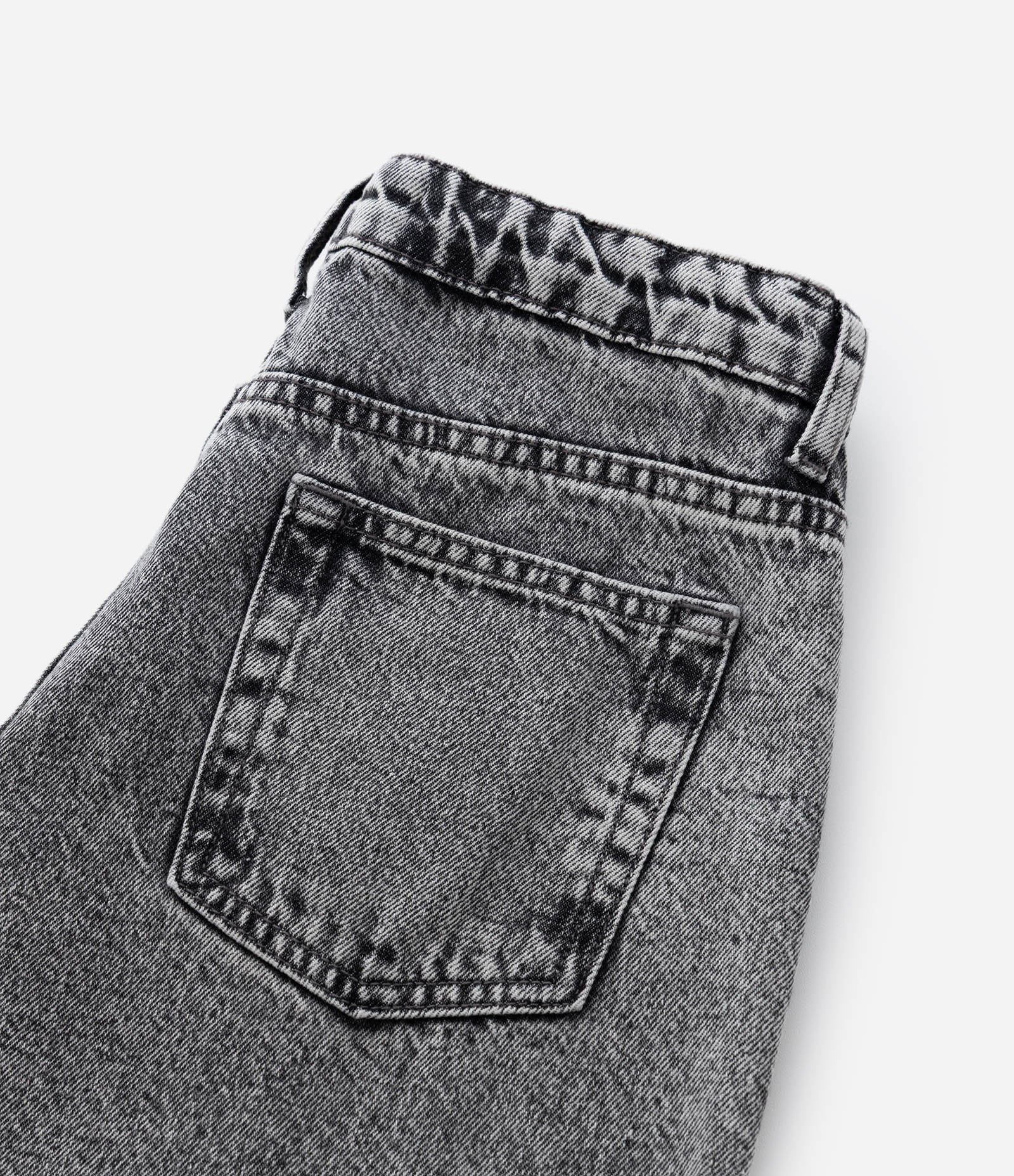 Calça Infantil Slouchy em Jeans com Correntinha de Estrelas – Tam 7 a 16 Anos Cinza 5