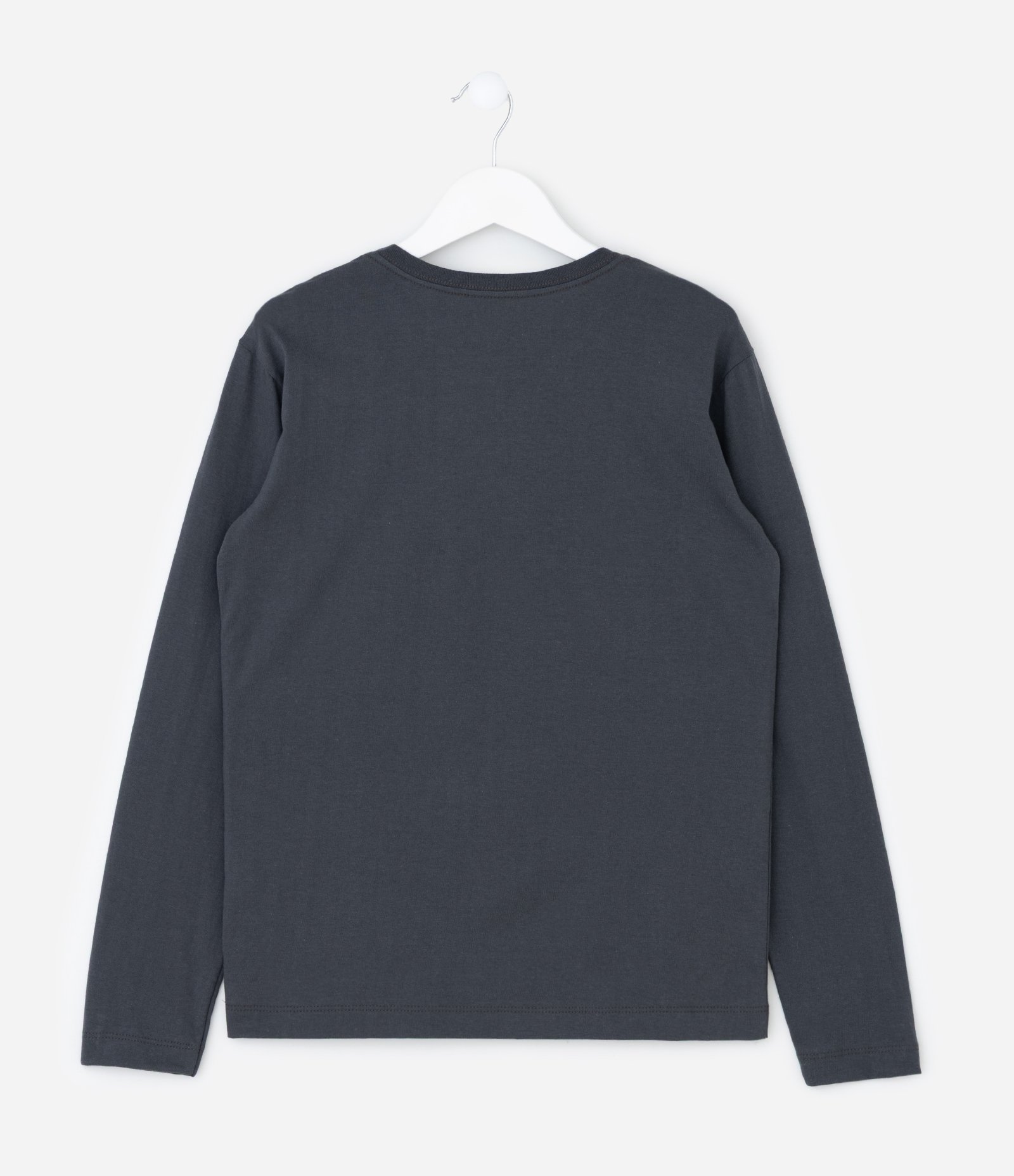 Camiseta Infantil com Estampa Listrada – Tam 5 a 14 Anos Cinza Chumbo 3