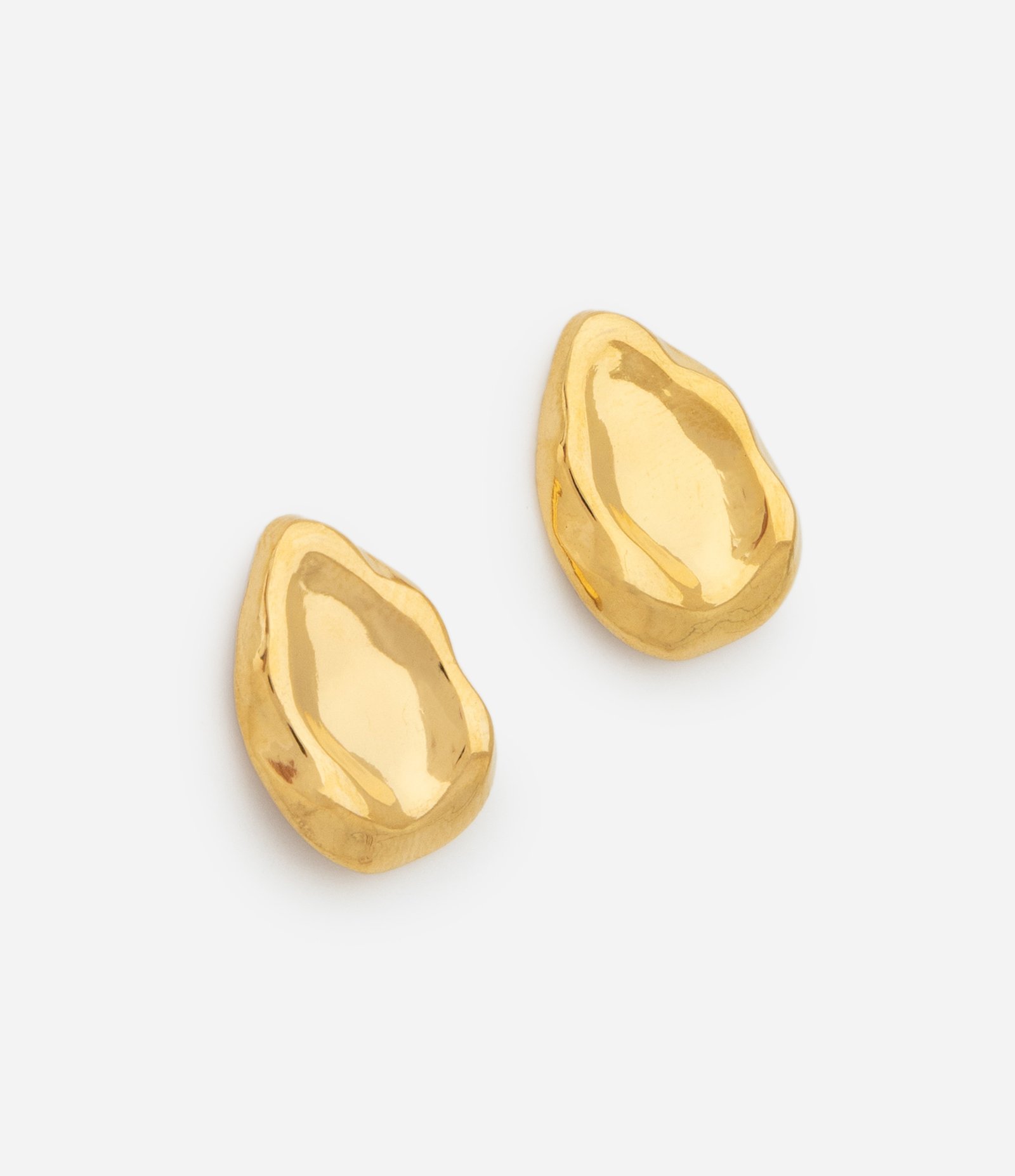 Brinco Botão em Aço Inoxidável a Prova D'água Dourado 1