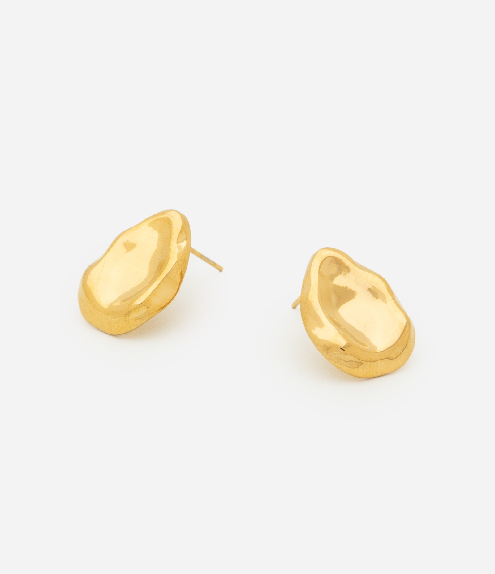 Brinco Botão em Aço Inoxidável a Prova D'água Dourado 2