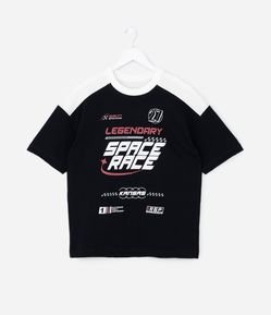 Camiseta Infantil Esportiva Space Race em Interlock – Tam 5 a 14 Anos
