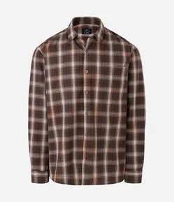 Camisa Manga Longa em Tricoline Xadrez