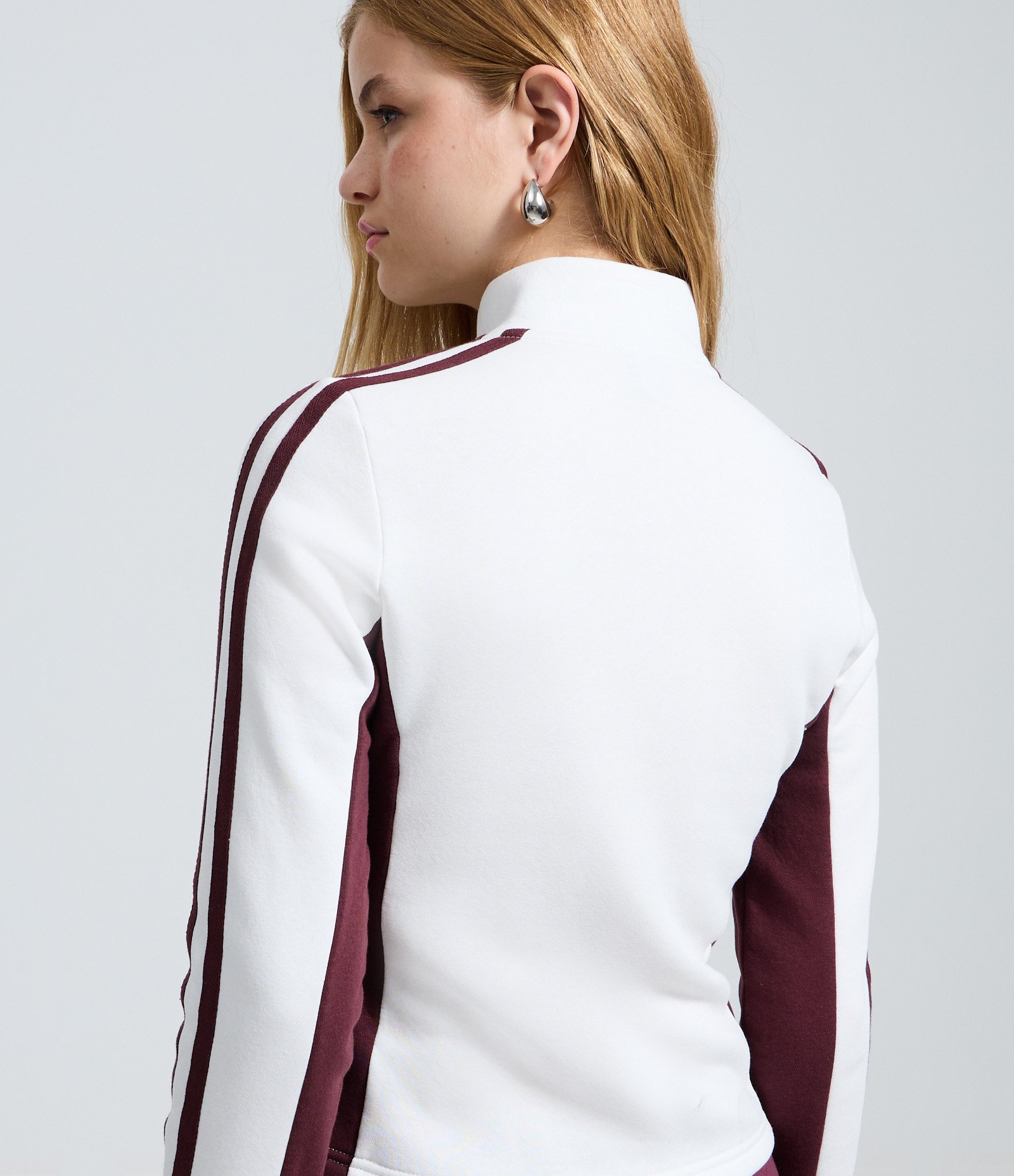 Jaqueta em Moletom com Lettering Oregon Branco 4