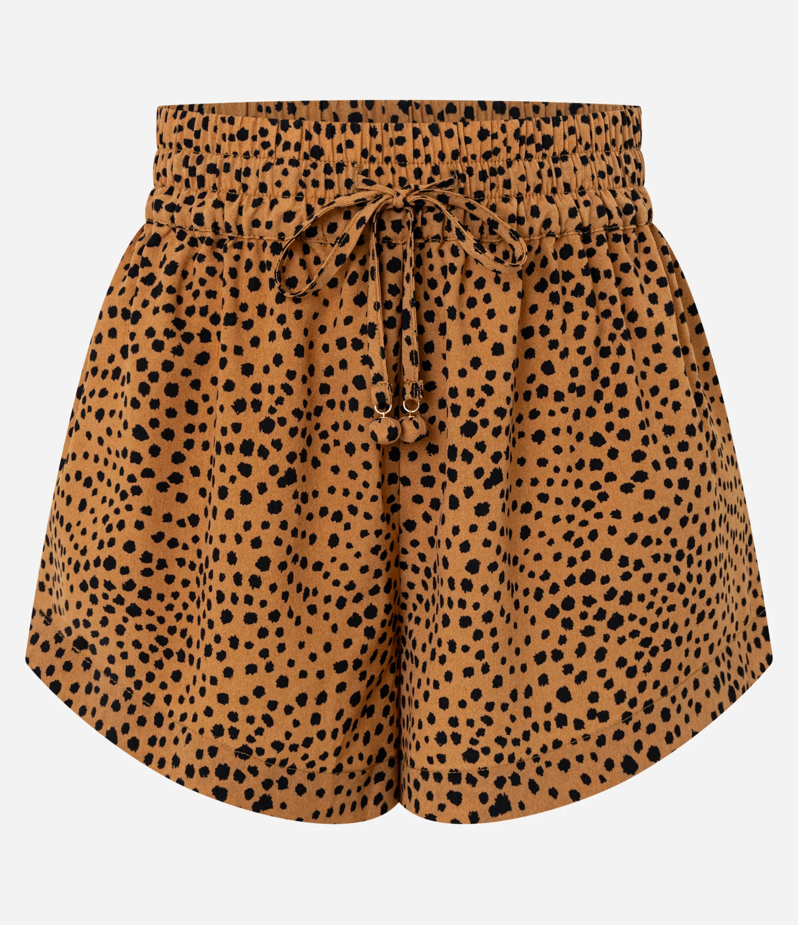 Saída de Praia Short com Estampa Animal Print Marrom/Preto 1