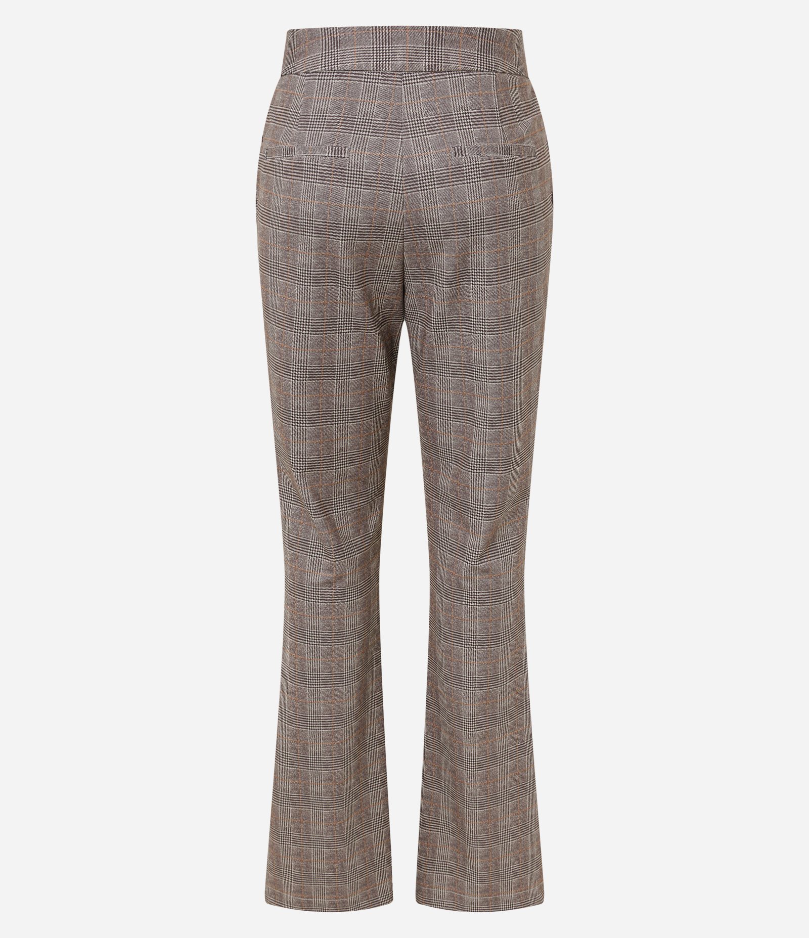 Calça Flare em Ponto Roma com Estampa Xadrez Multicores 6