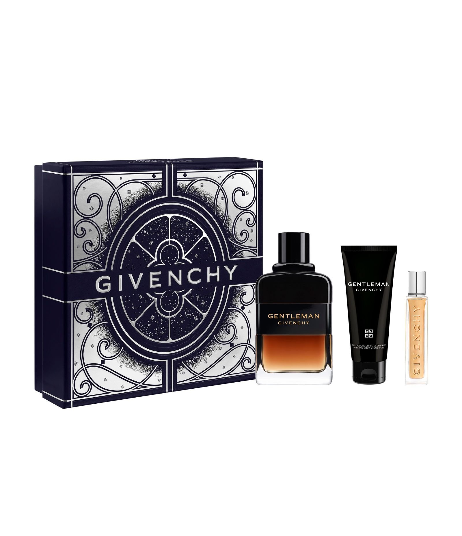 Kit Gentleman Reserve Privée 100ml + Gel de Banho 75ml + Travel Spray 12,5ml  KIT 1