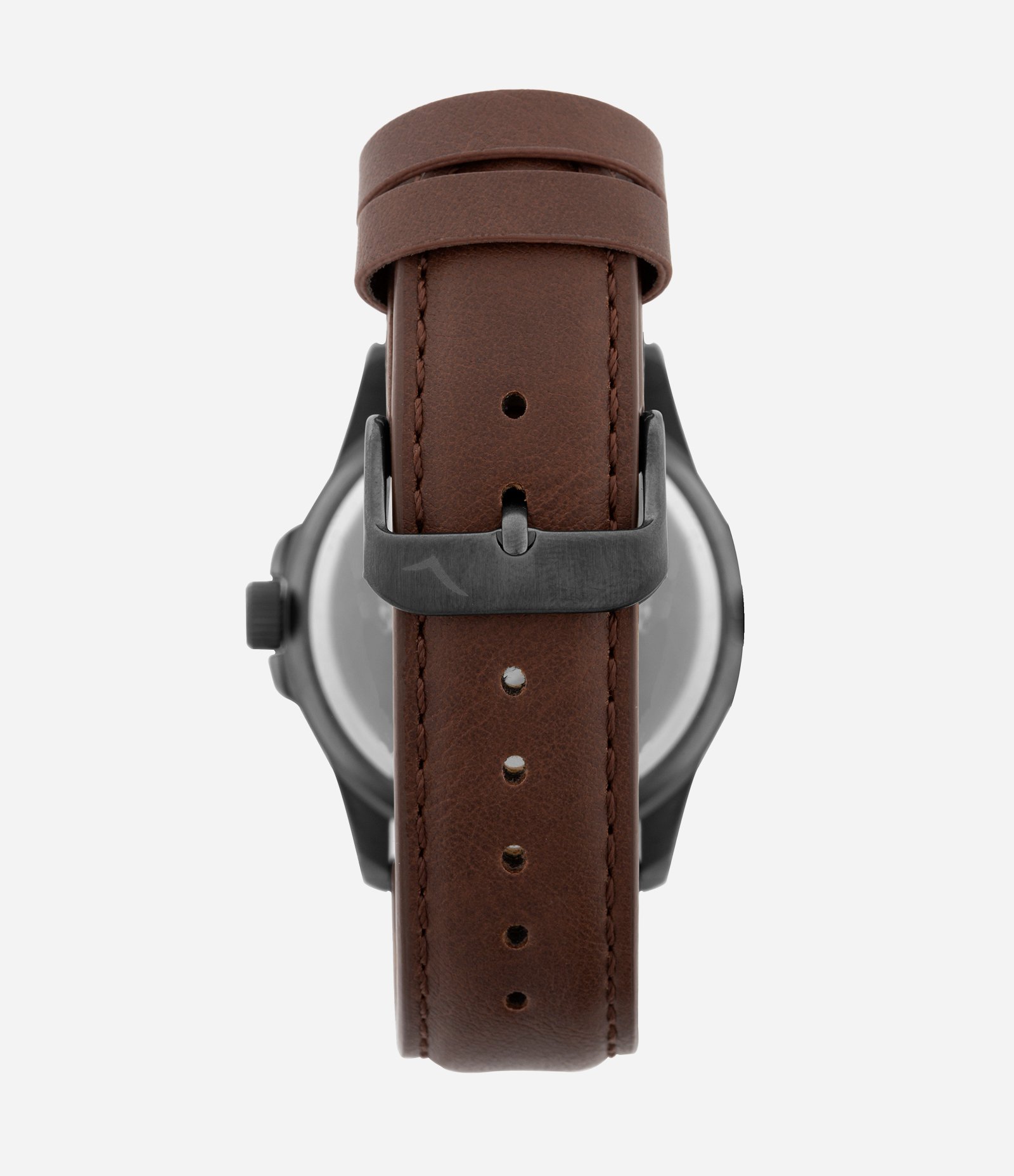 Relógio Analógico Metal e Couro Sintético Condor Marrom 3