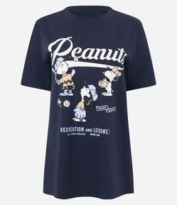 Camiseta em Algodão com Estampa Snoopy Peanuts