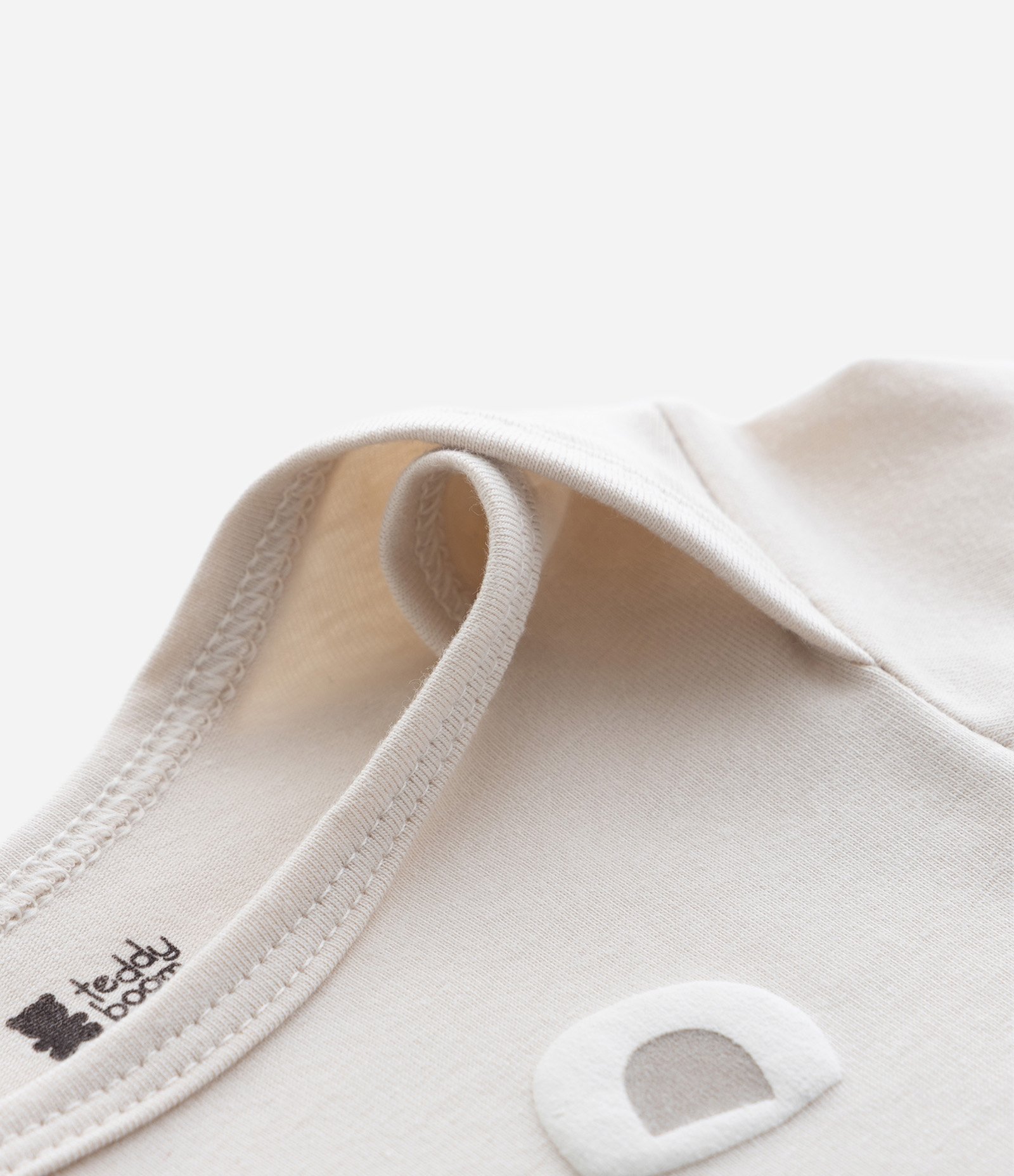 Body Infantil com Estampa Cara de Urso – Tam 0 a 18 Meses Bege Claro 4