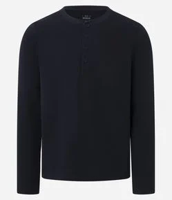 Camiseta Muscle em Algodão com Textura e Botões Frontais