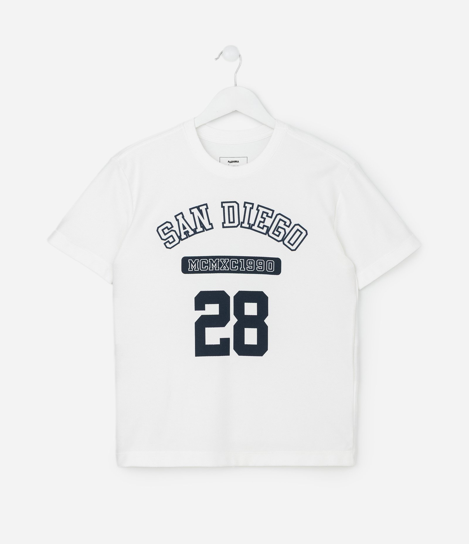 Camiseta Infantil com Lettering San Diego – Tam 5 a 14 Anos Branco 2